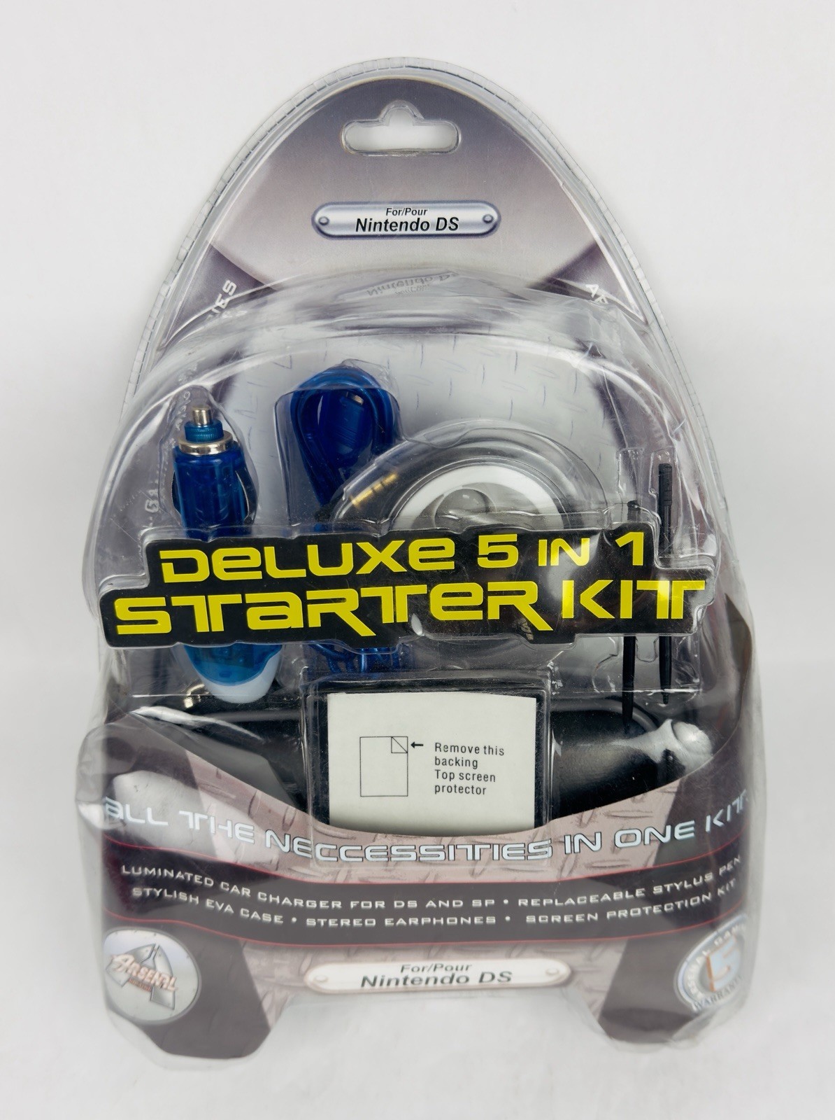 Deluxe 5 in 1 Starter Kit by Arsenal (Nintendo DS) Case, Stylus and more New