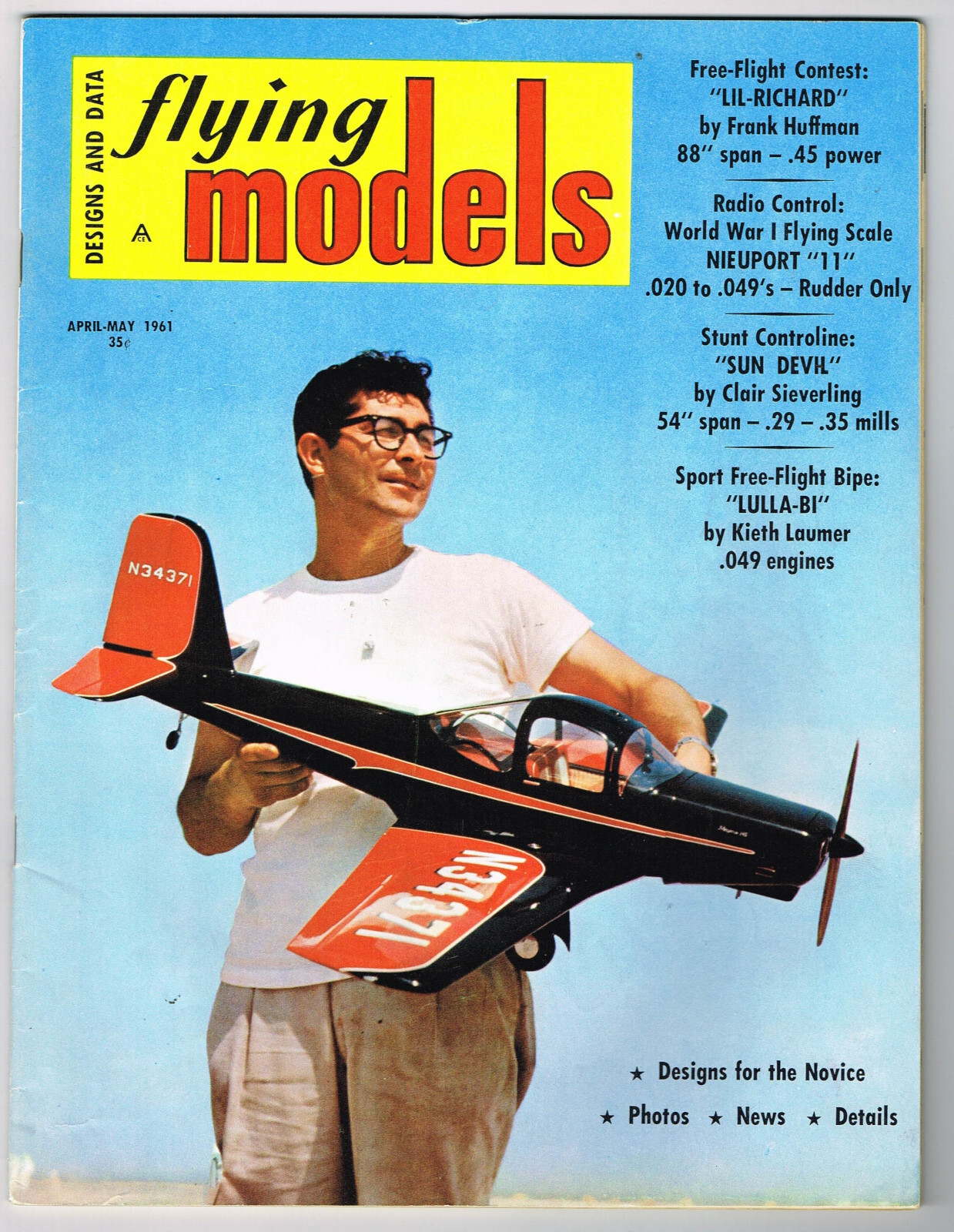 FLYING MODELS Magazine April May 1961 Nieuport 11: R/C Scale