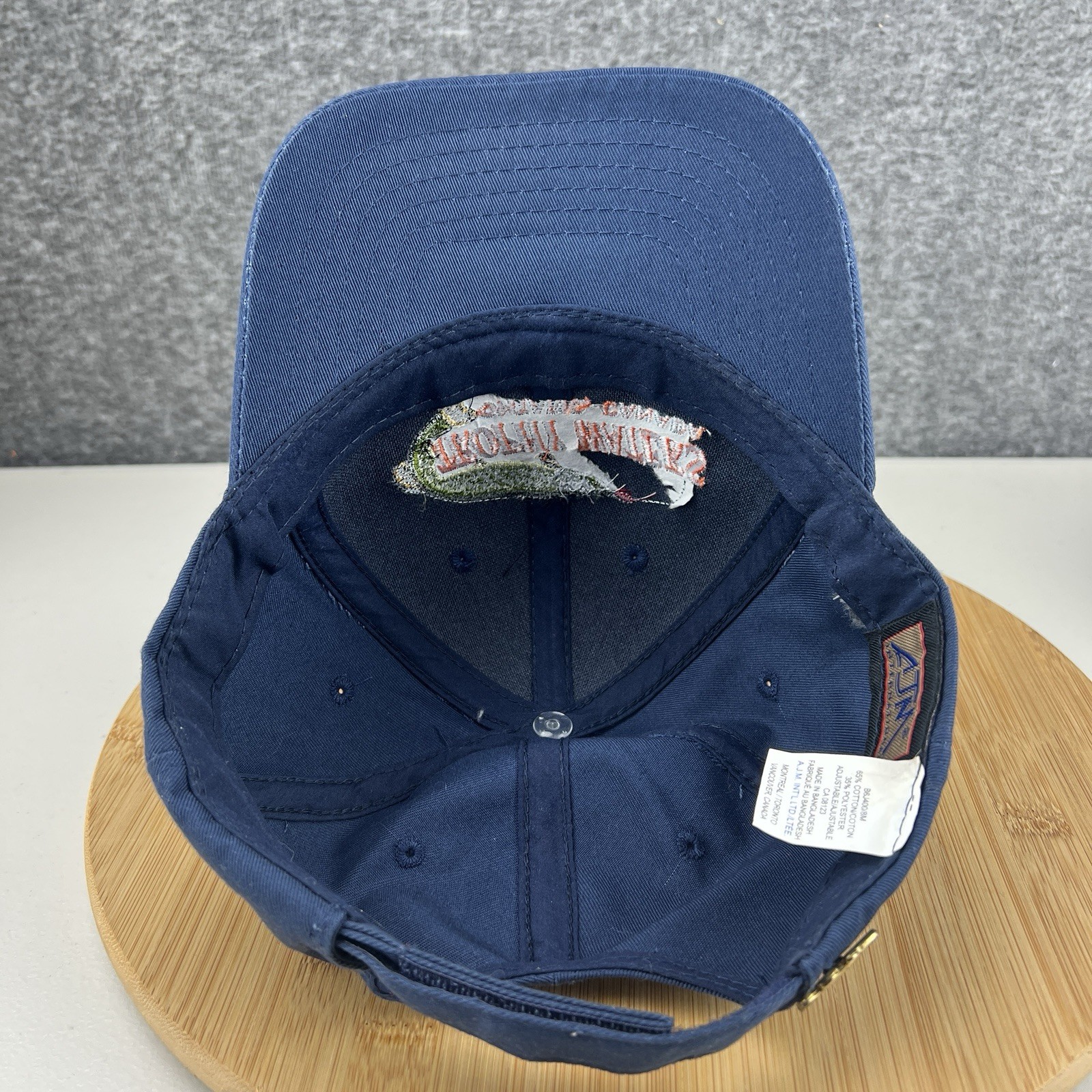 Trophy Waters Ontario Canada Fishing Guide Hat Cap Strapback Adjustable Blue