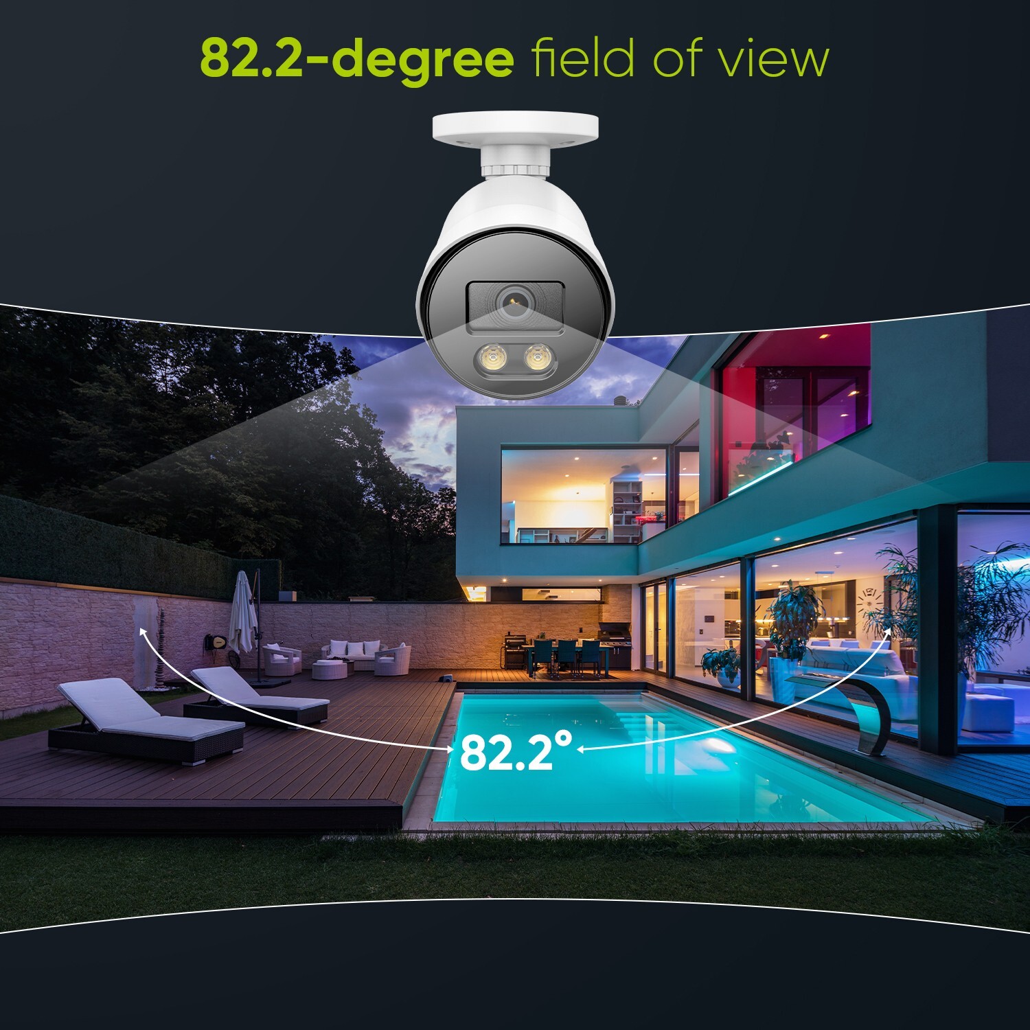 SANNCE 1080P HD Full Color Security Warm Light IP Camera Security CCTV System