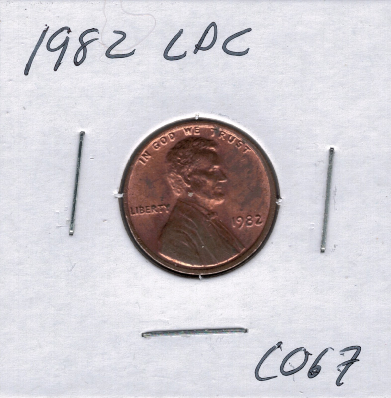 1982 Copper Large Date Lincoln Memorial Penny C067 !!!Free Shipping!!!