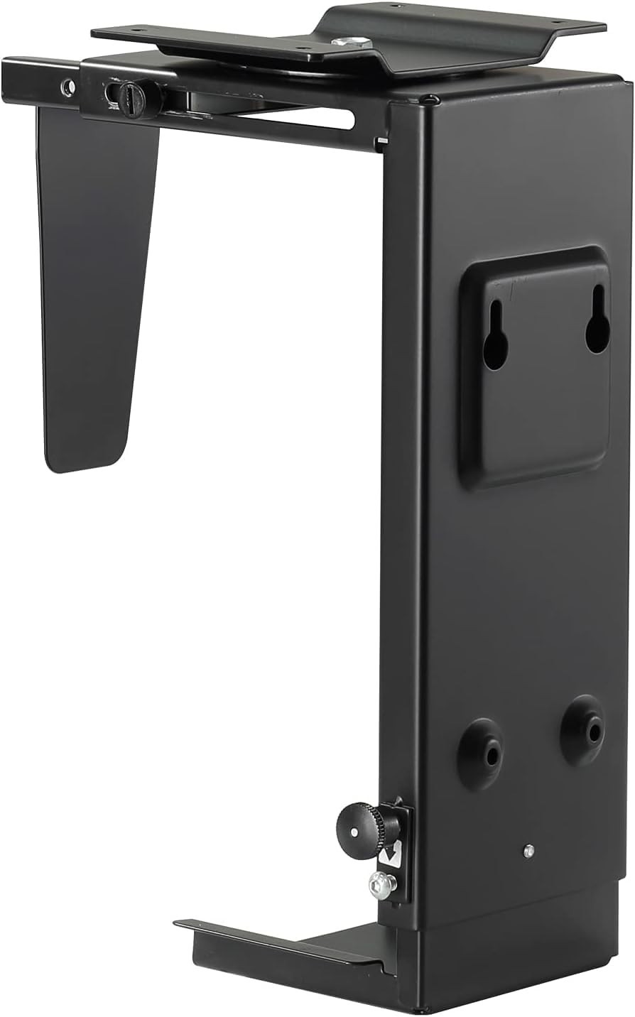 Under Desk CPU Mount,Universal PC Wall Mount,3.94 to 11.61 inch Wide Computer Ca