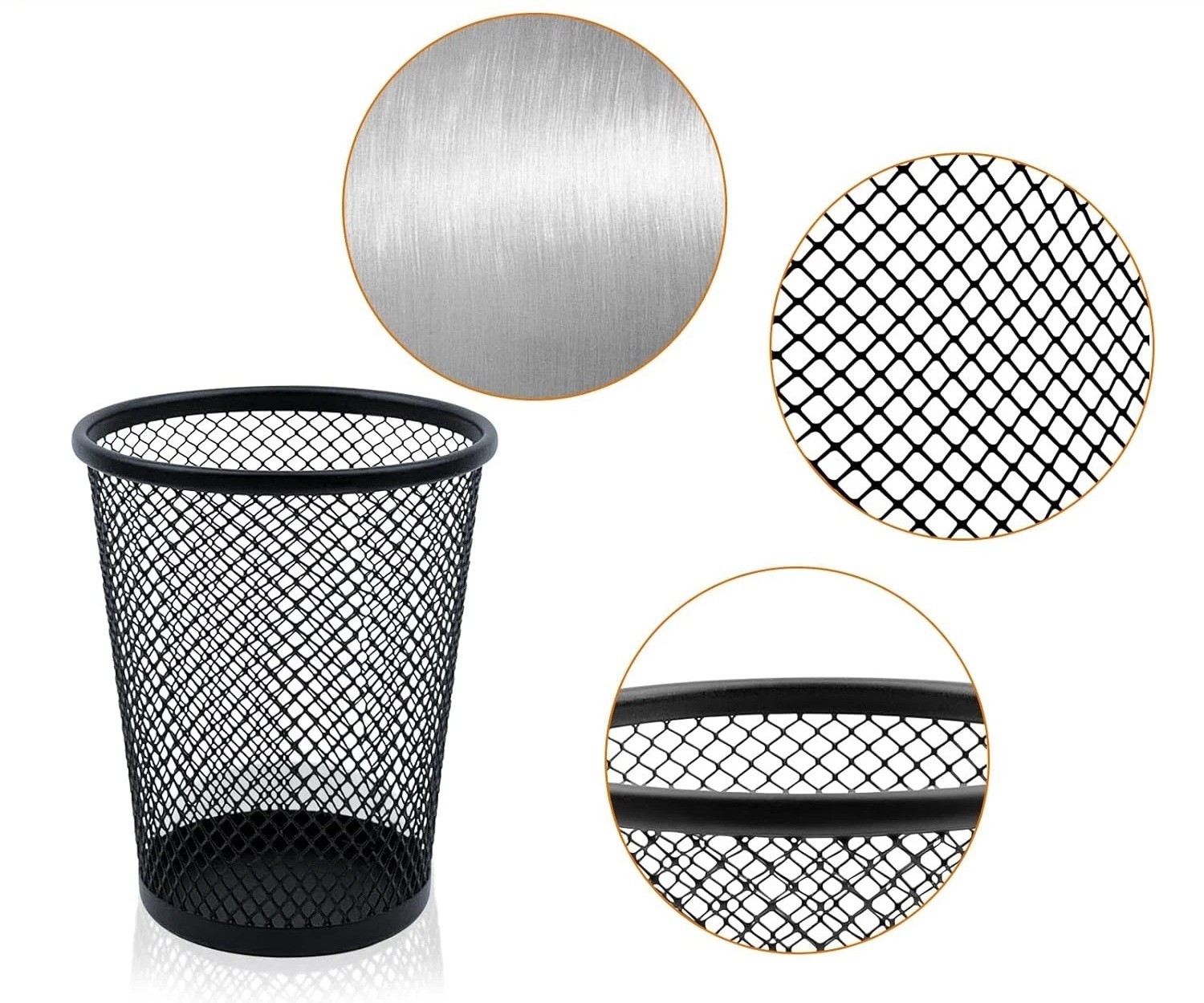Desk Pencil Pen Holder Jumbo Mesh Cup Organizer for Office Supplies Black