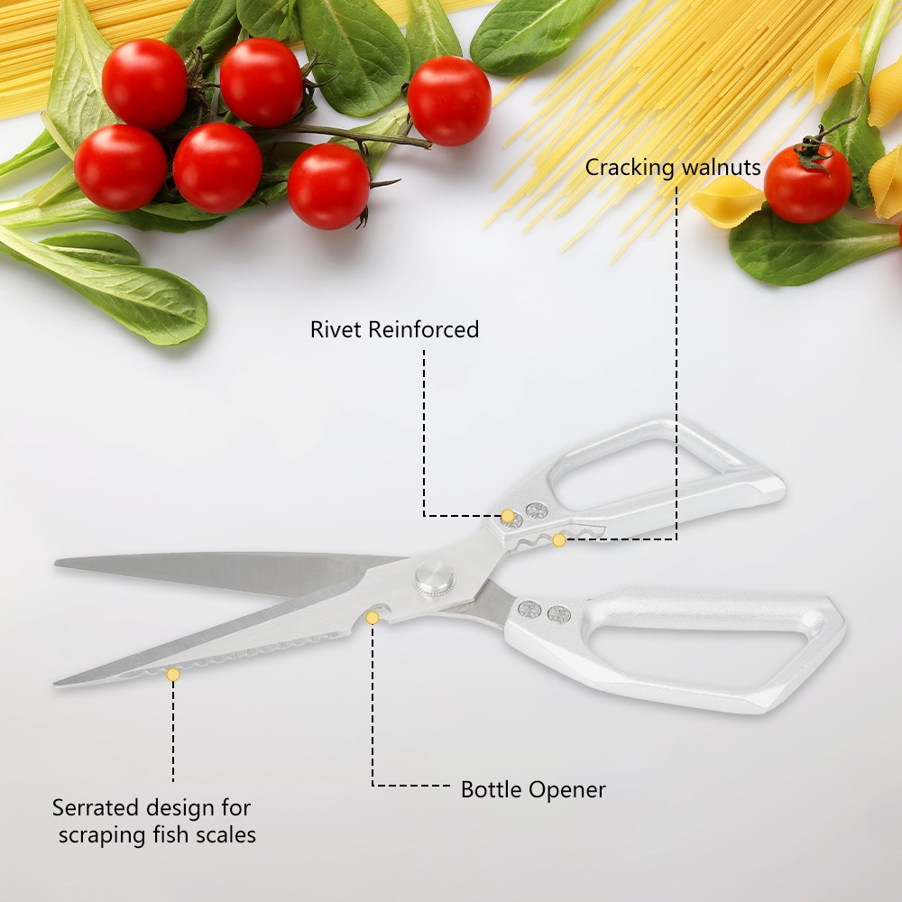 Stainless Steel Multipurpose Kitchen Shears Heavy Duty Scissors Cracking walnuts