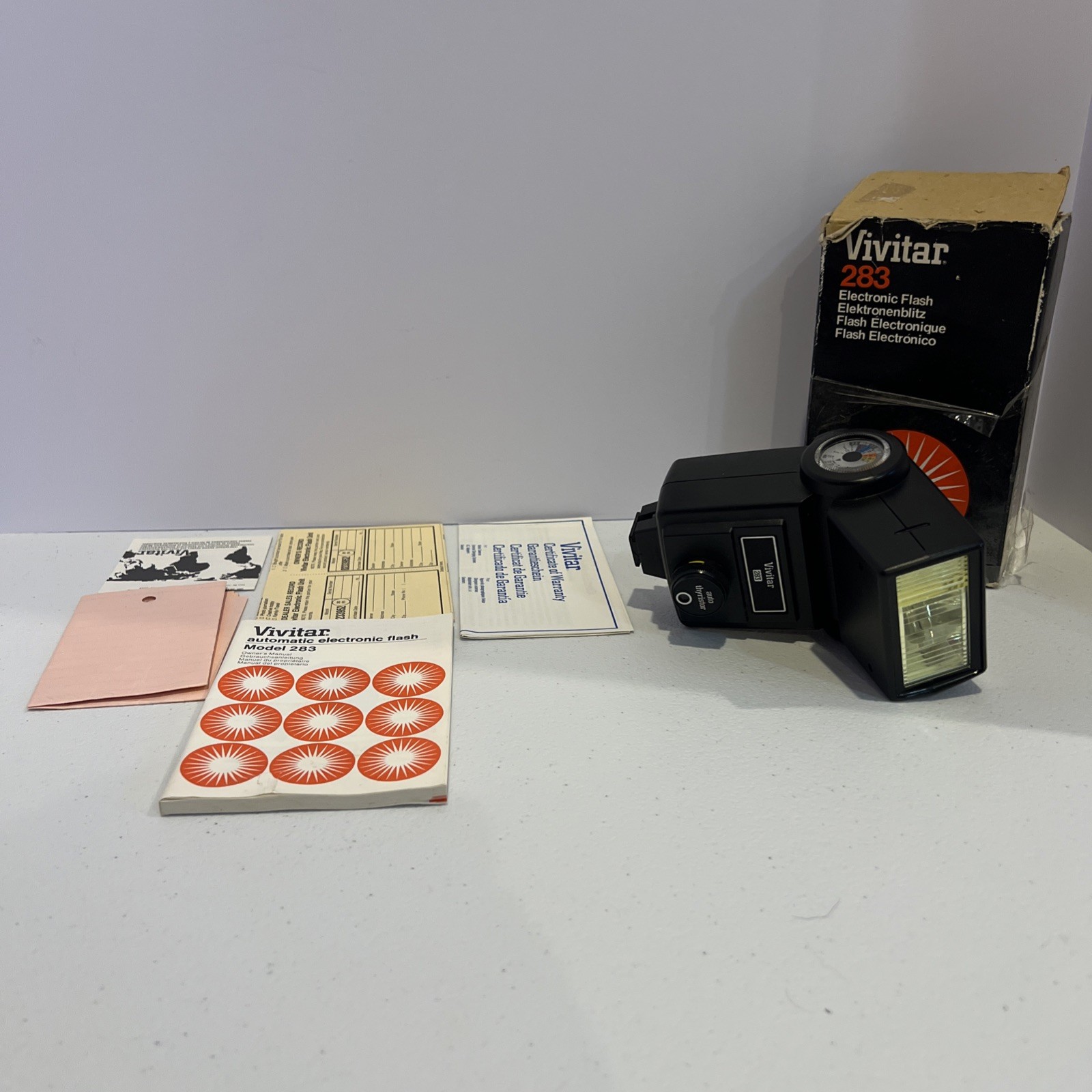 Vivitar Electronic Flash Model 283 Automatic Thyristor Exposure Control Vintage!