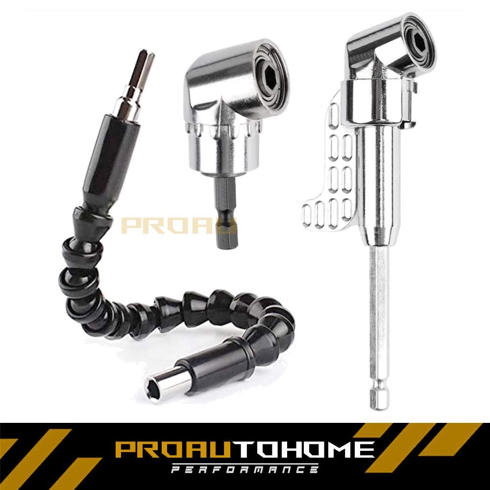 105 Degree Right Angle Drill Socket Adapter Flexible Shaft Extension Bit Driver