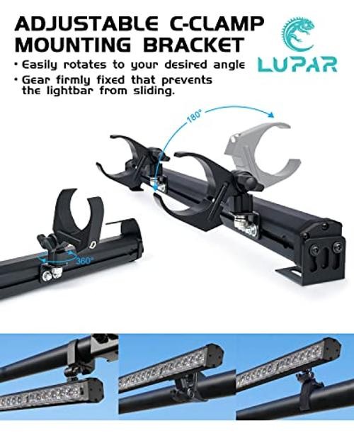 UTV Chase Lightbars C-Clamp Mounting Bracket Universal Fits 1.75" - 2 Inch