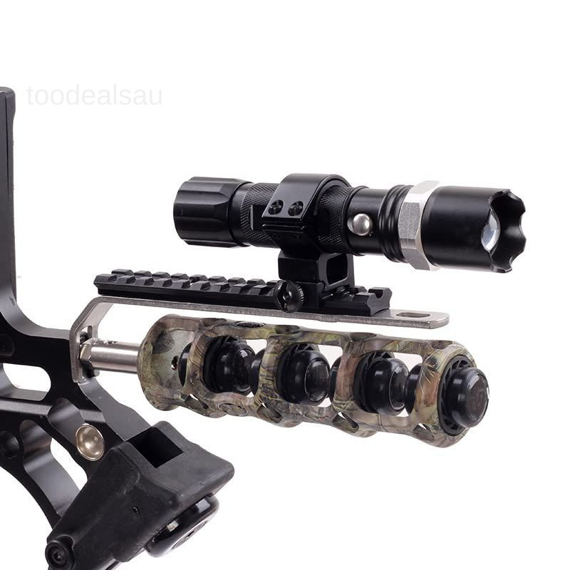Archery Flashlight Mount Stabilizer - Compound Bow Accessories Light Holder..
