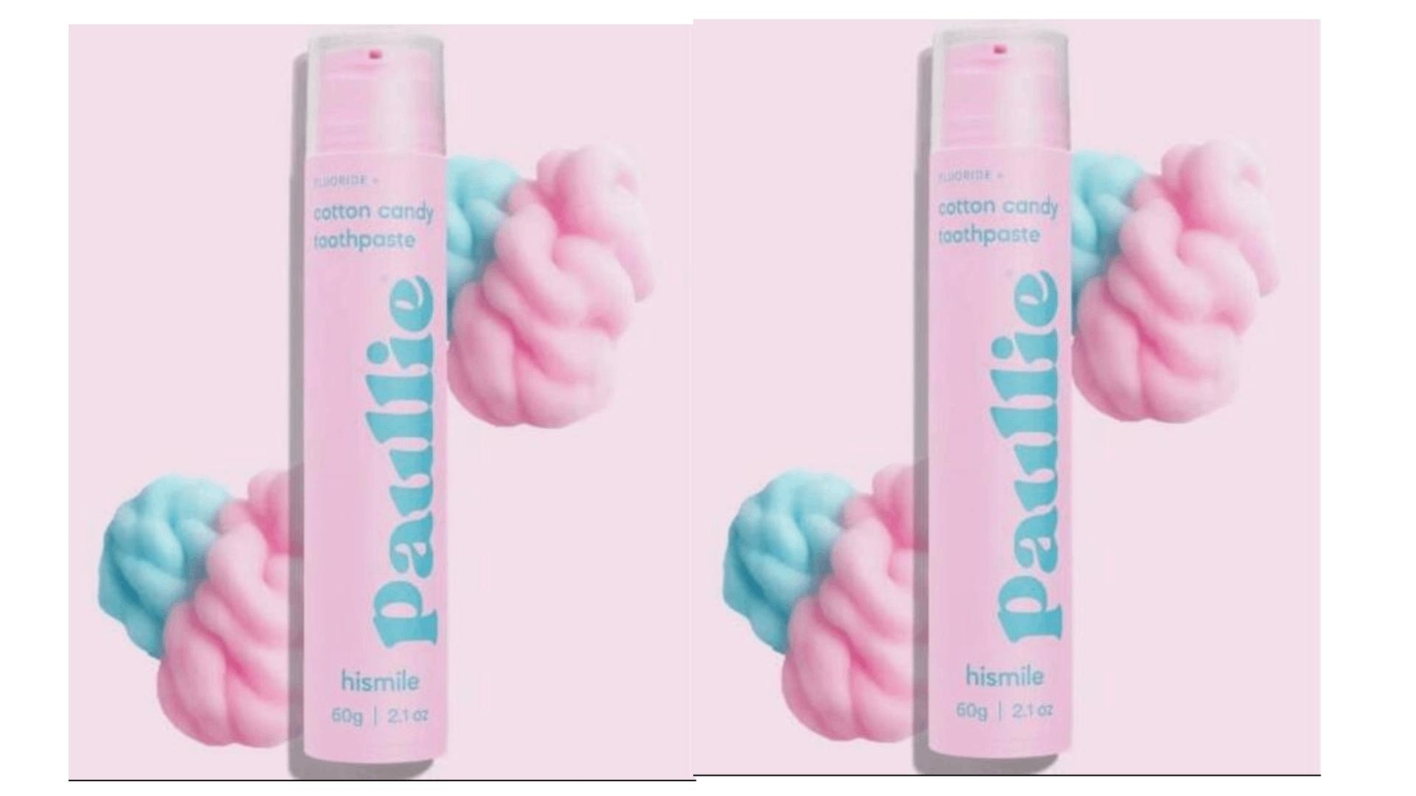 2 pack Hismile Flavored Toothpaste Paullie Cotton Candy Tooth paste