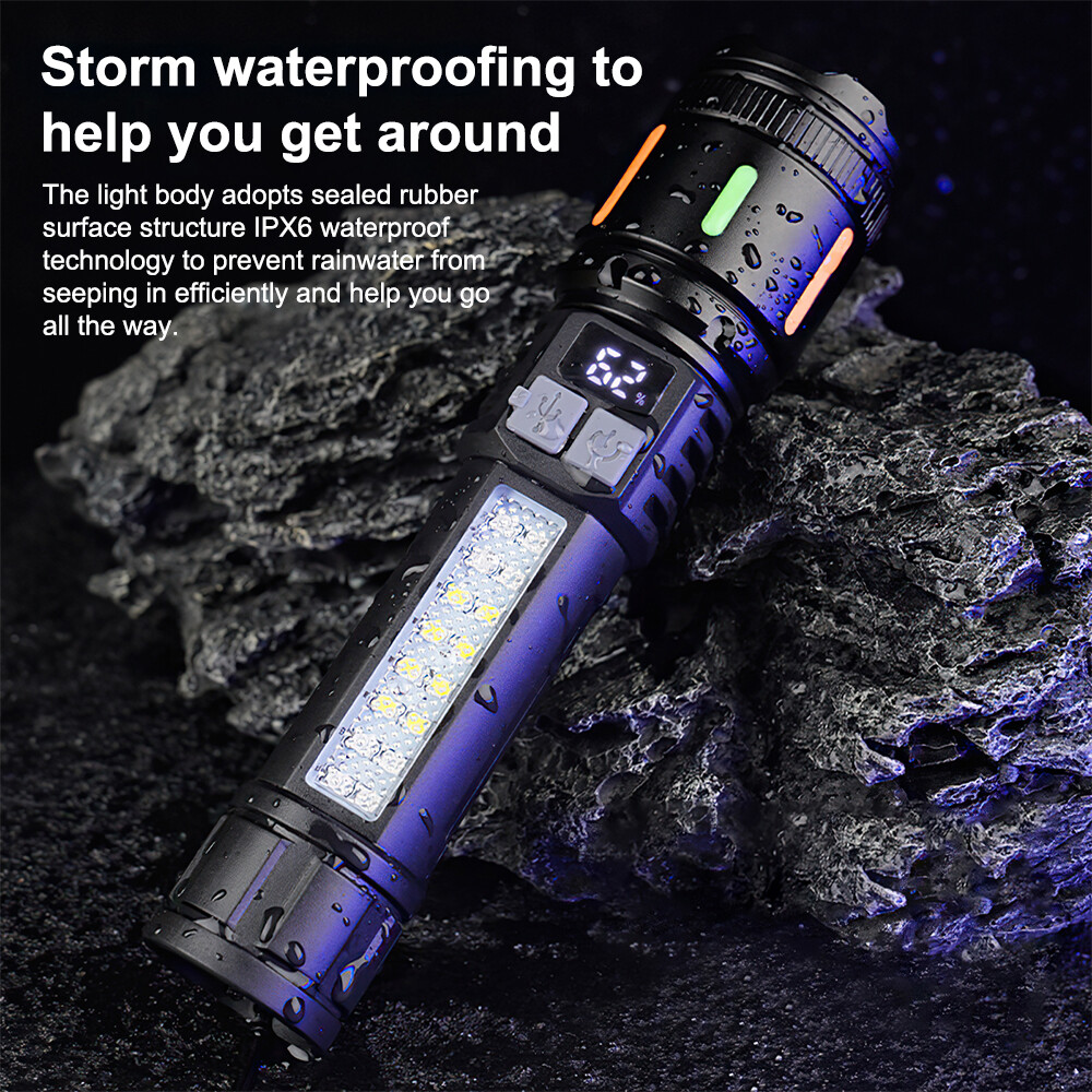 2Pcs 99000000 Lumen Super Bright LED Tactical Flashlight Rechargeable Work Light