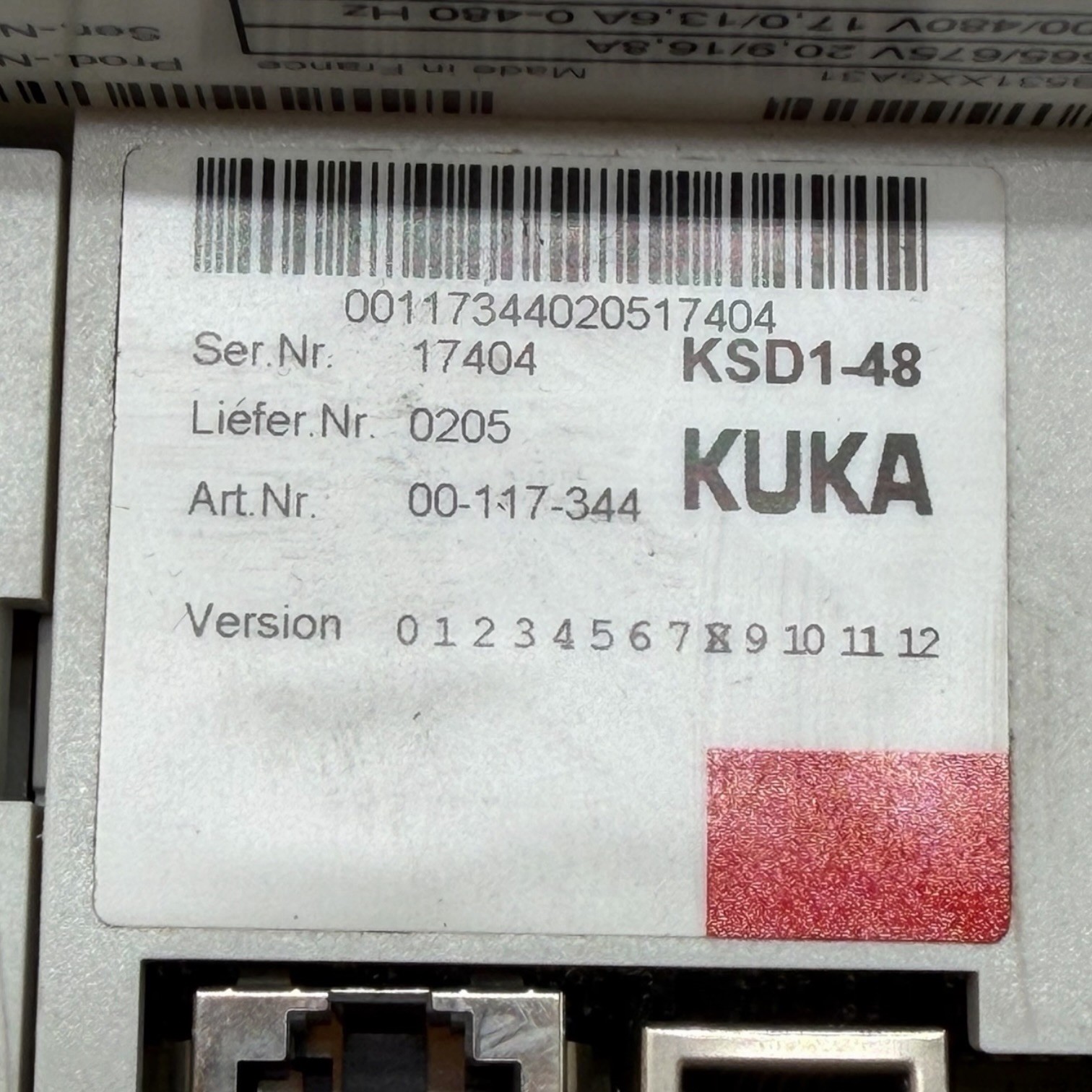 KUKA KSD1-48 | 00-117-344 | E93DA123I4B531