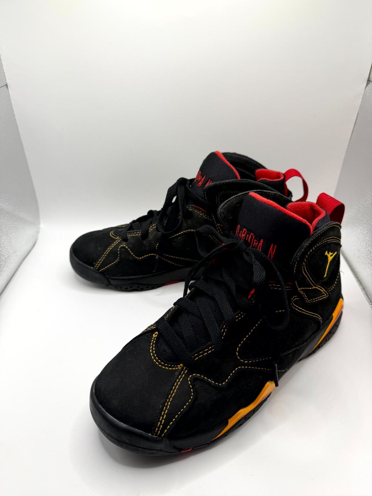 Air Jordan 7 Retro GS Citrus 2022 DQ6040-081 Unisex Kid 5.5 Sneaker Black Nubuck