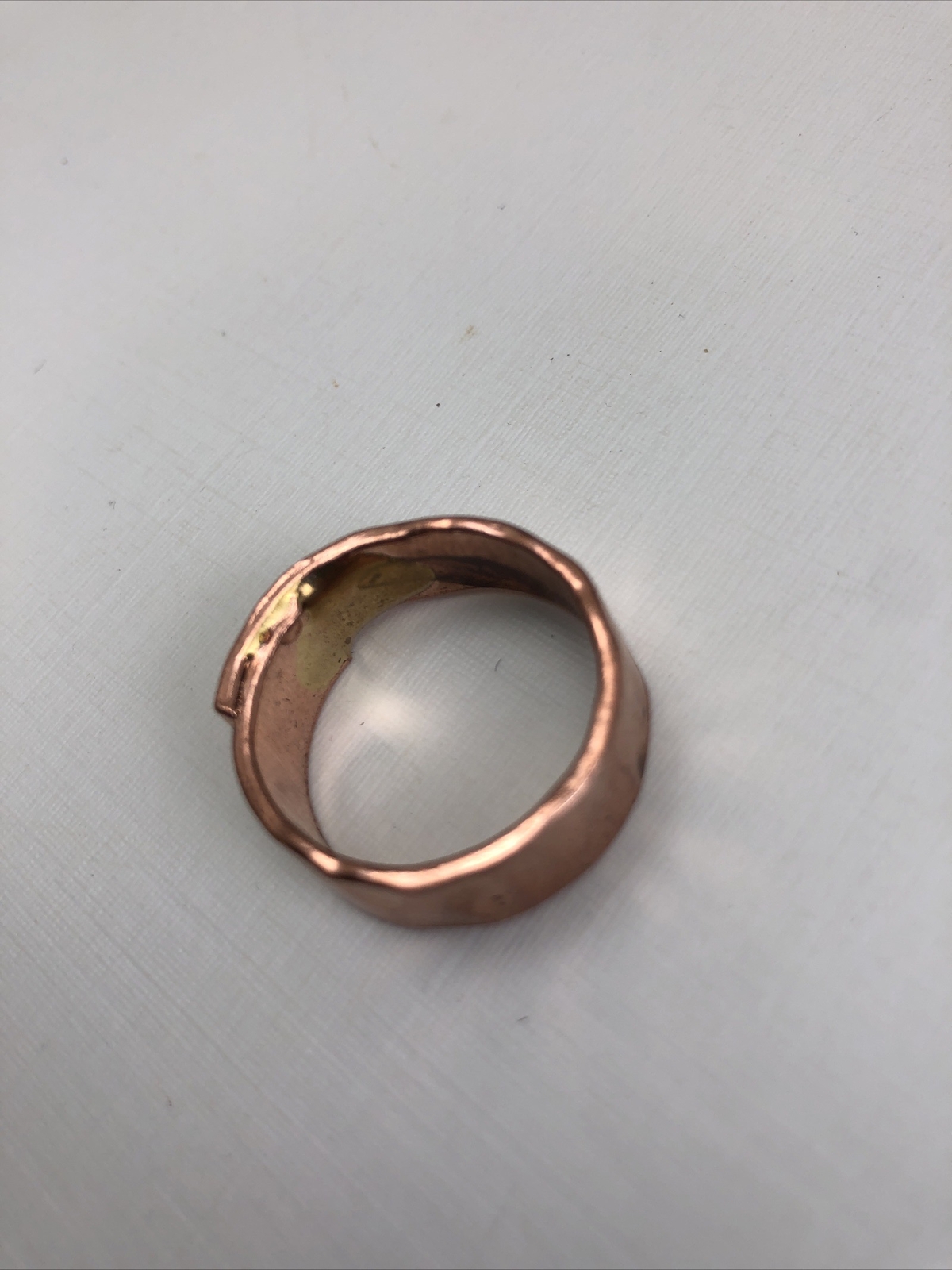 Copper Ring, Solid Copper Band Style Layered Handmade Size 10.5