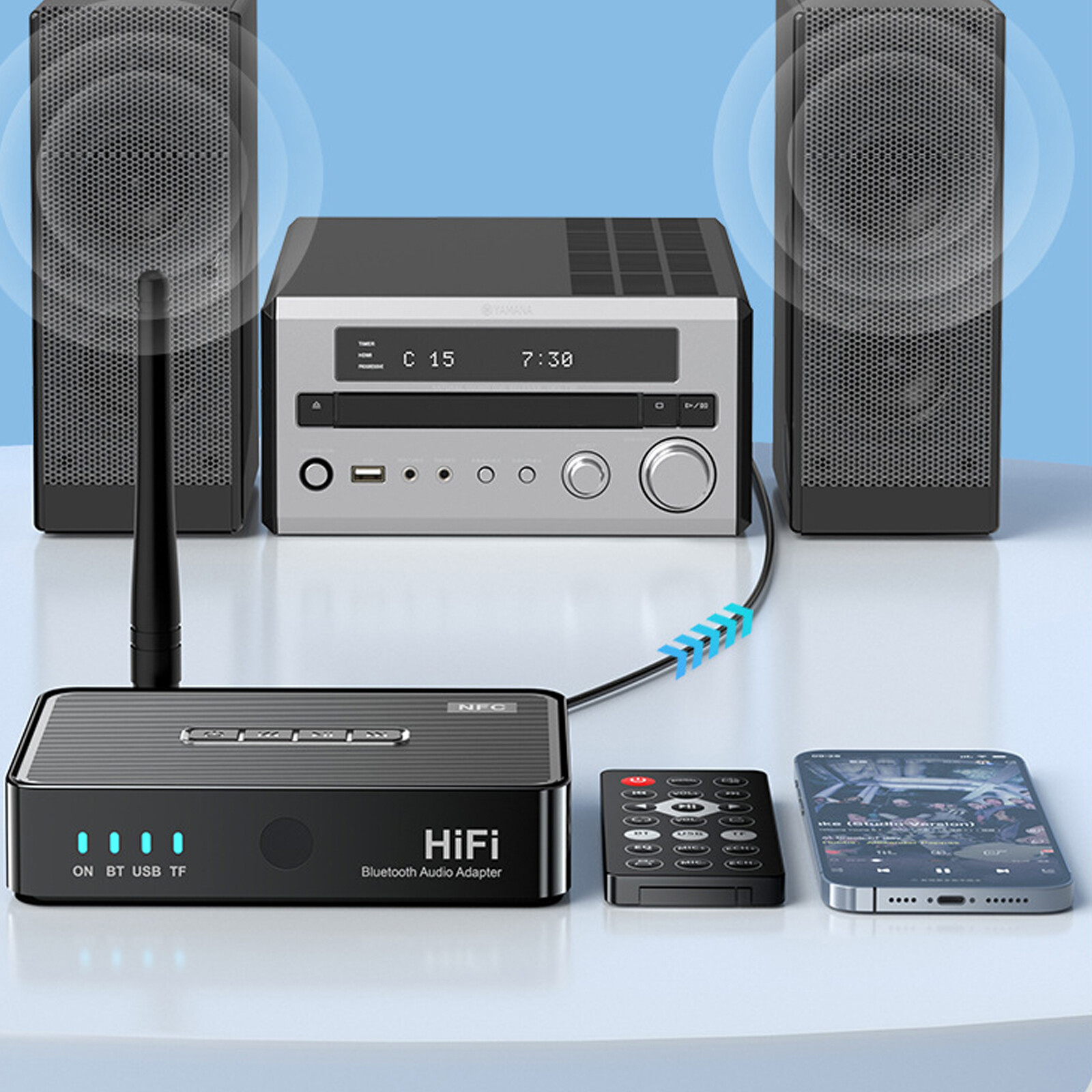 Long Range Bluetooth 5.3 Transmitter Receiver For TV Home Stereo Audio Adapter