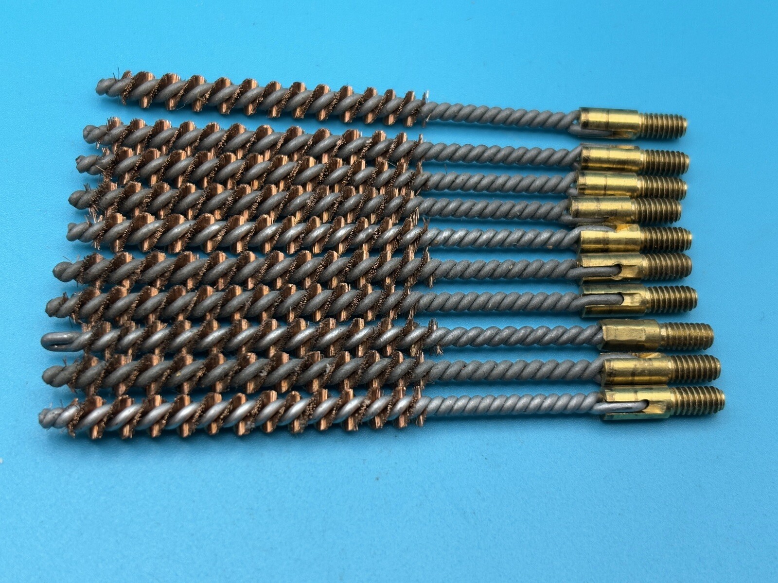 Lot of 10 .22 Caliber Bronze Bore Cleaning Brushes 8-32 Threads