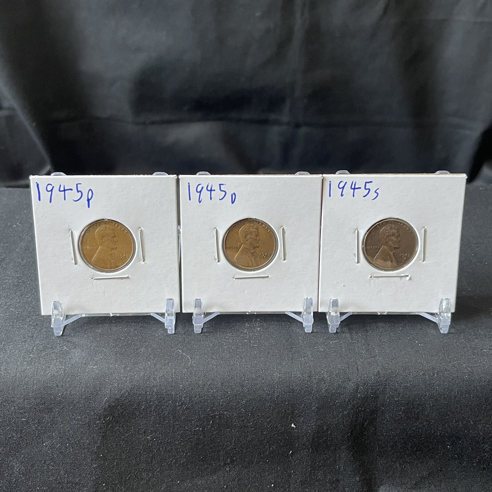 1945 P,D,S Lincoln Wheat  Cent Collectible Coins (CIRCULATED)