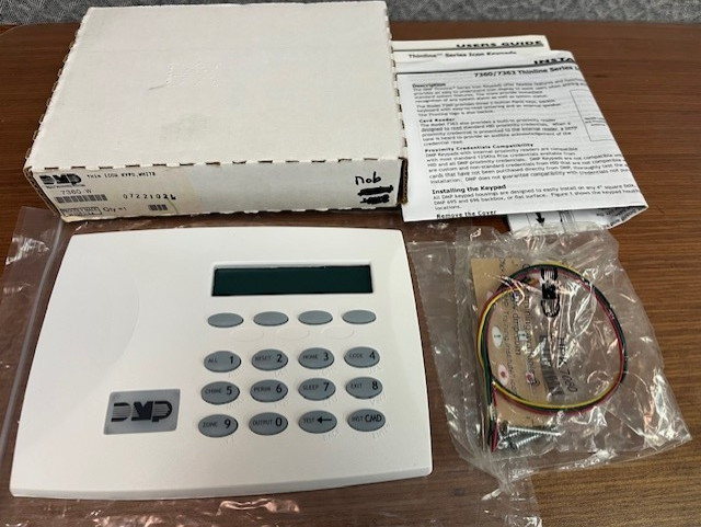 DMP 7360-W Thinline Keypad; NOS. New in open box w/accessories
