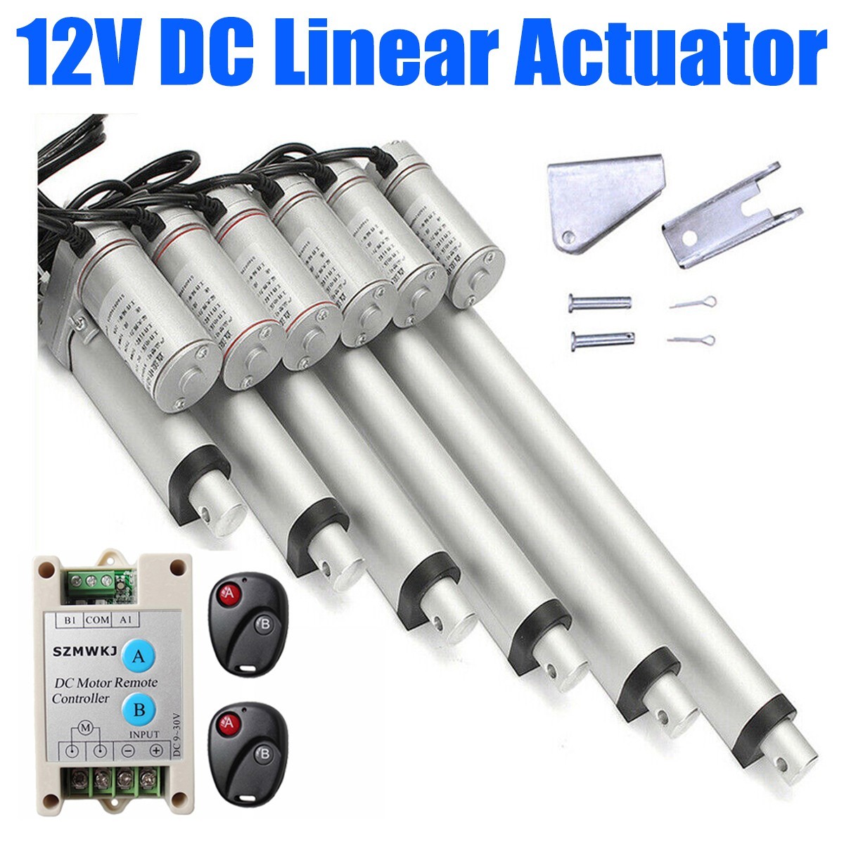 US 1000N Heavy Duty Linear Actuator Stroke 8"-18" Electric DC Motor RV Door Lift