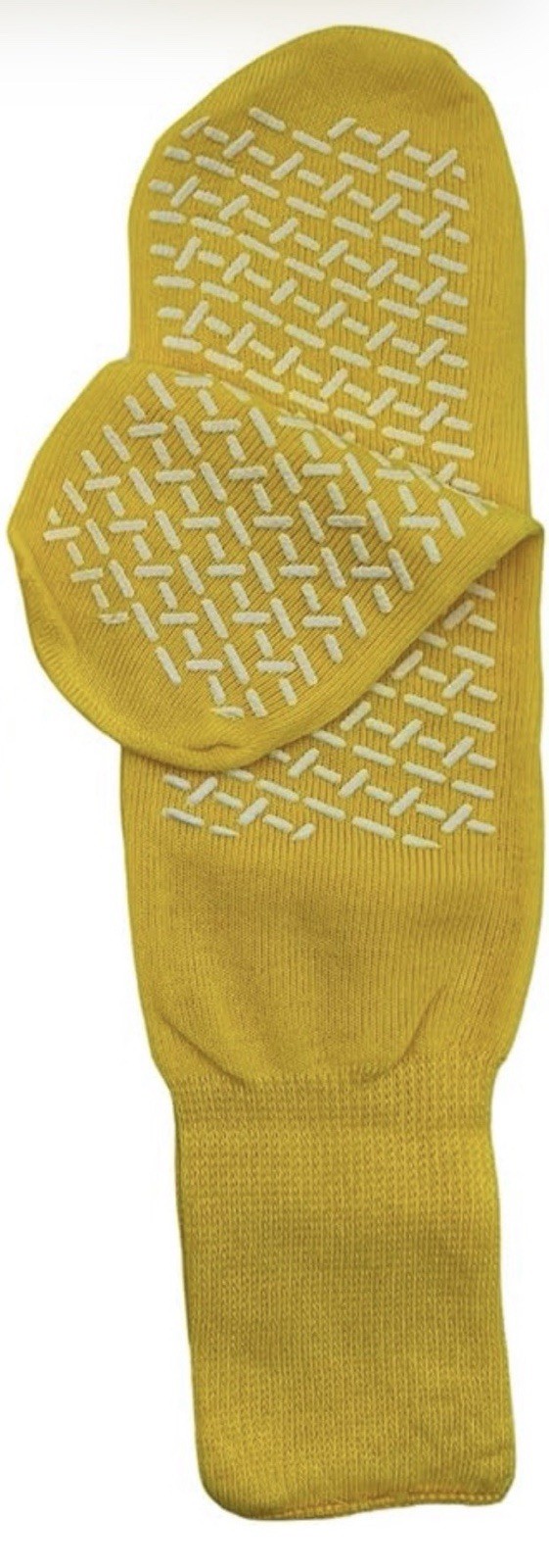 LDL XXL PATIENT HOSPITAL NON SLIP GRIPPER SOCKS YELLOW HEALTHCARE CARE SLIPPERS