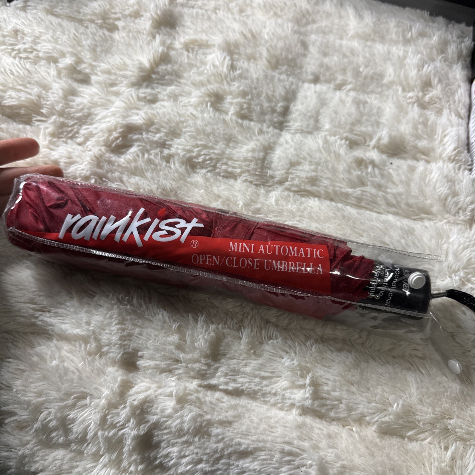 Vintage Rainkist Automatic Umbrella Red  - Excellent Condition A4