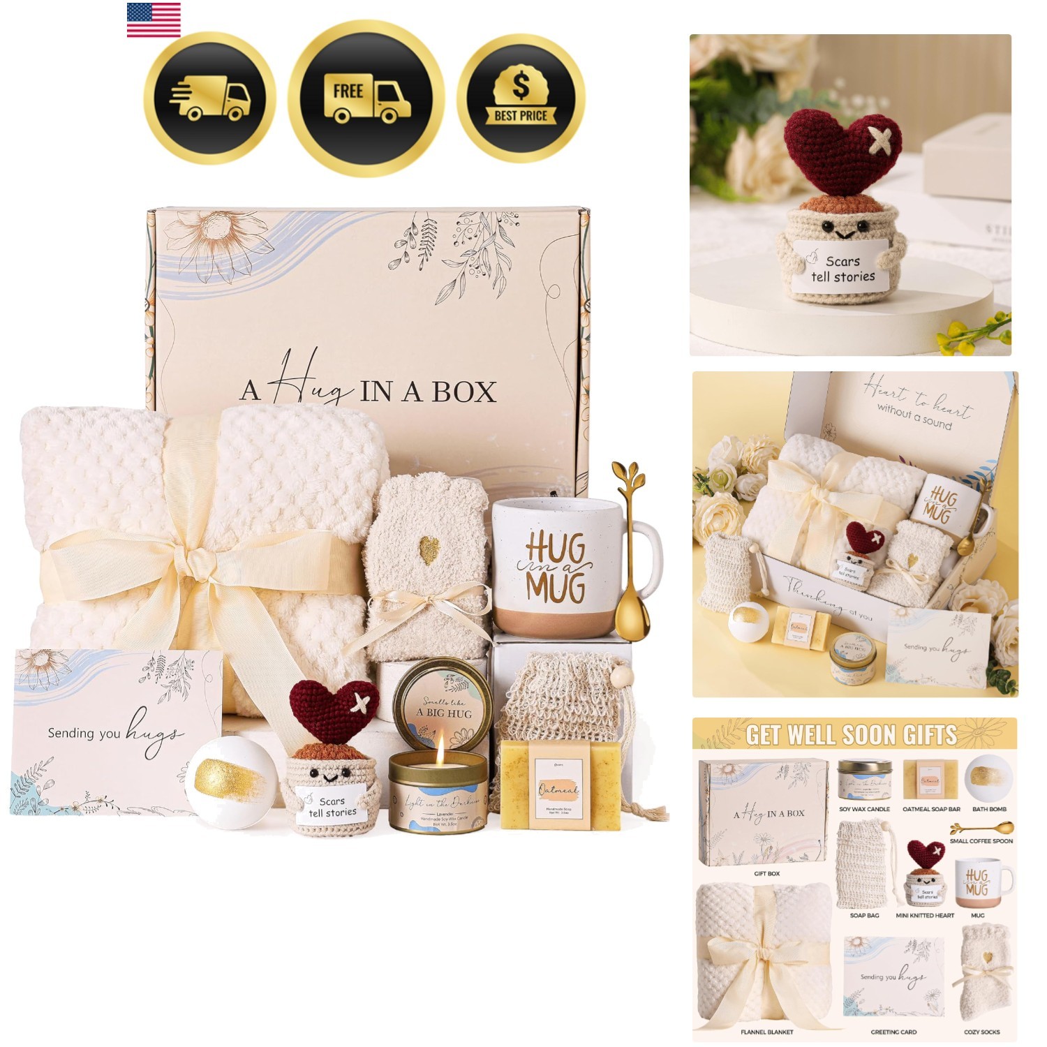 Get Well Gifts for Women Care Package Feel Better Gifts Baskets After Surgery...