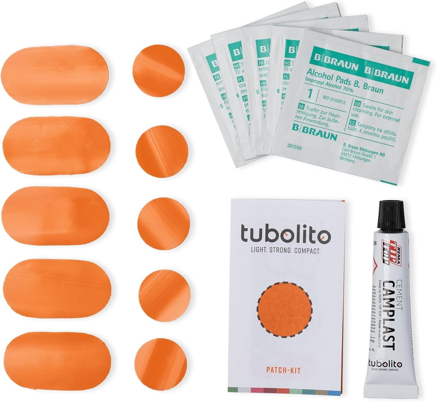 Tubolito Patch Kit Bike Tube Repair Set Glue TPU Patches Durable Cycling