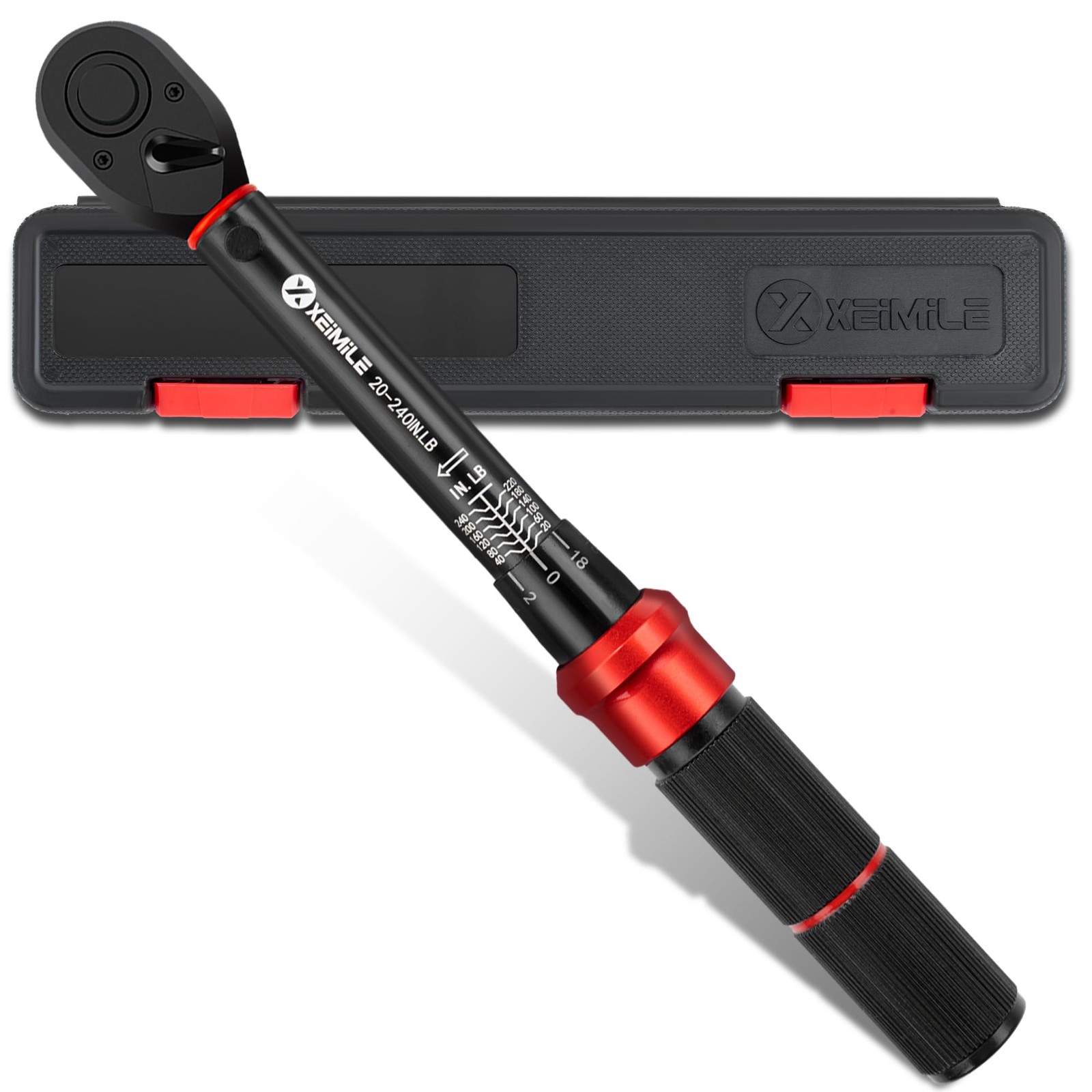 1/4 Inch Drive Click Torque Wrench 20-240 In Lb Dual Direction 72 Tooth Pro