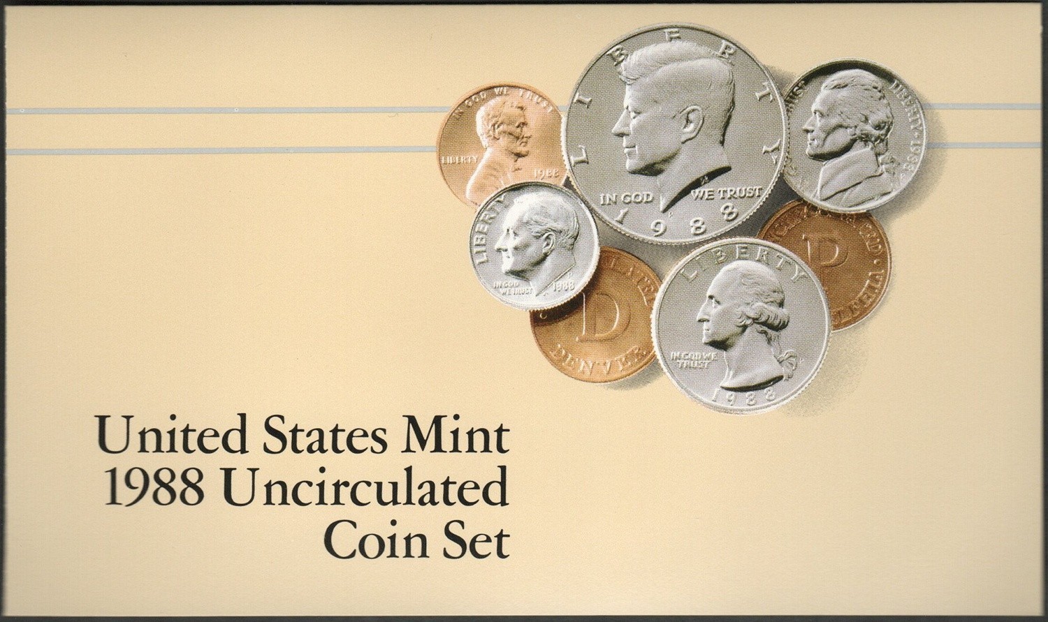 1988 UNCIRCULATED SET IN ORIGINAL US MINT PACKAGING (10 PC)