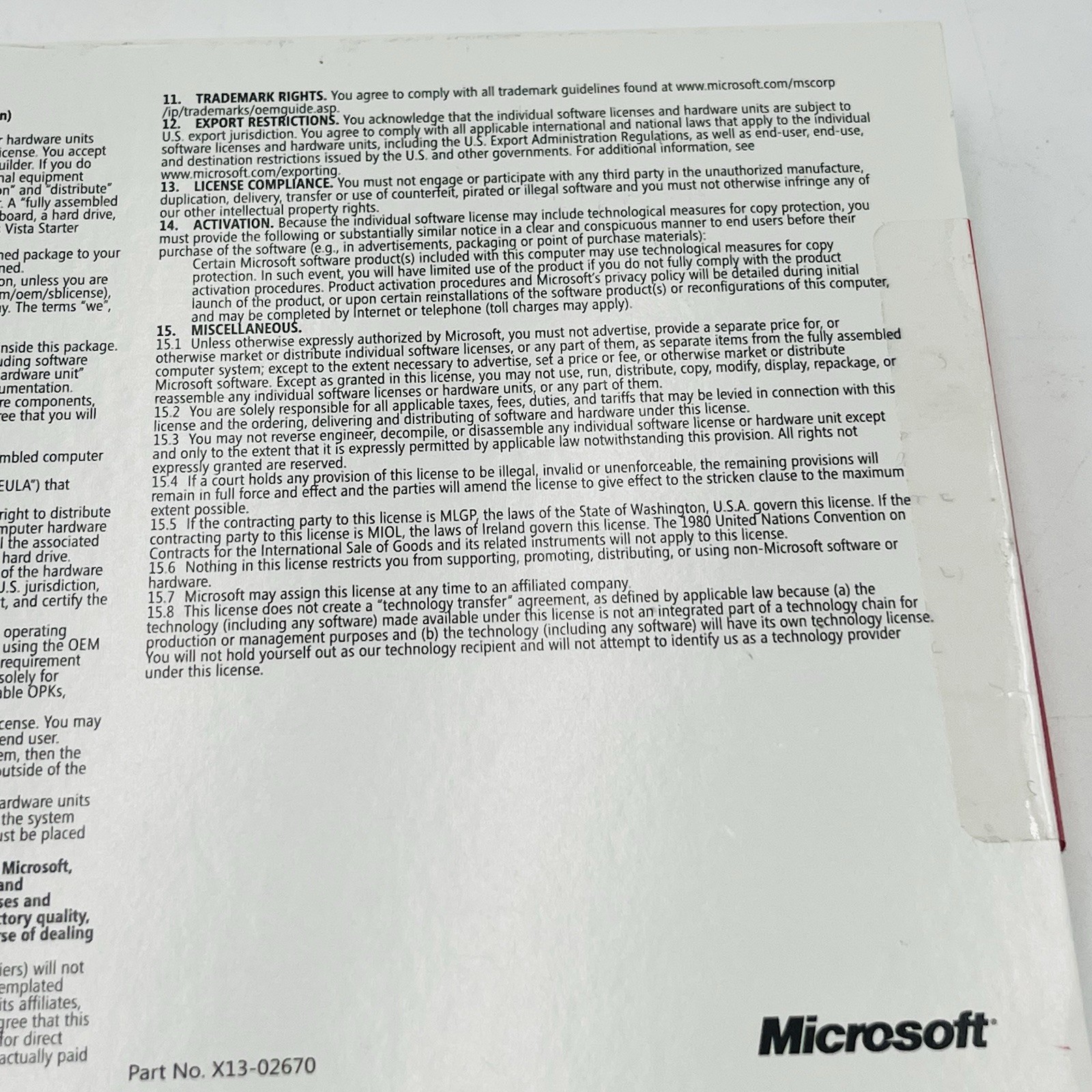 Microsoft Windows Vista Business 32-Bit OEM System Builder Pack DVD Sealed