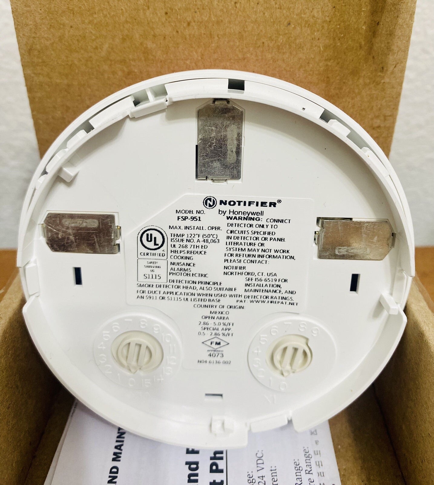 Notifier FSP-951 Smoke Detector - Free Same Day Shipping (SEALED)
