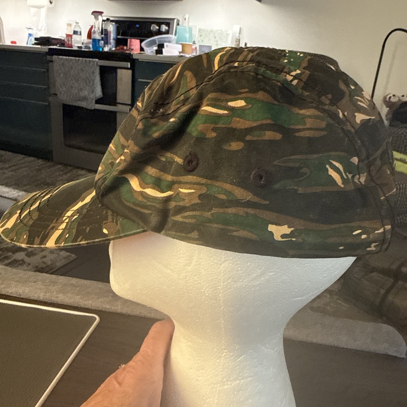 Camouflage Browns Green 5 Panel Hat Cap Snapback Underbill Fluorescent Orange