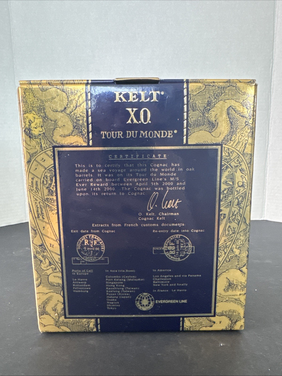 Empty Kelt XO Cognac Gift Box