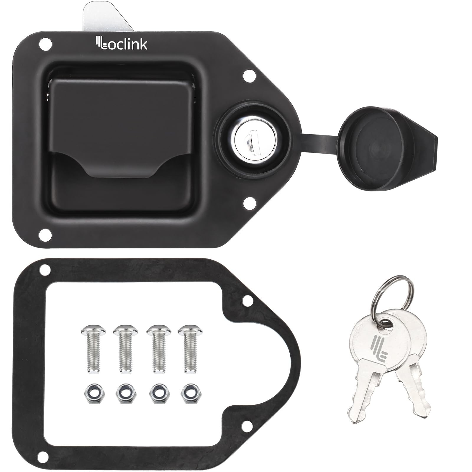 Black Truck Box Latch Replacement kit, Paddle Latch Tool Box Locks with Keys,...