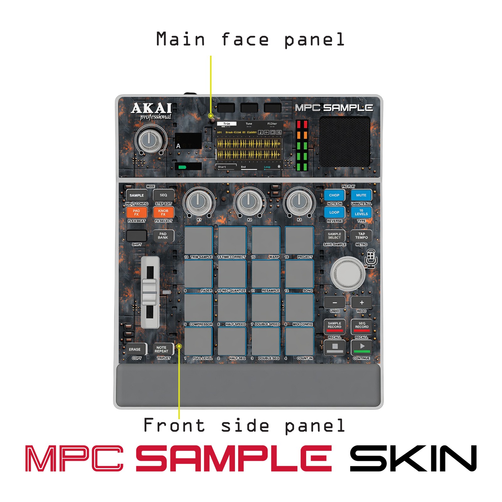 Akai MPC Sample Skin / Industrial Iron Panel
