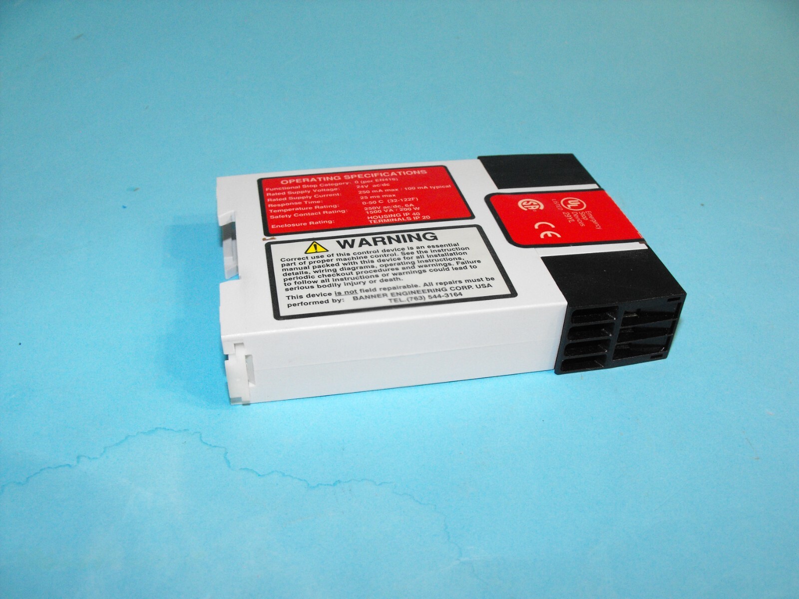 Banner ES-FA-9A.E-Stop Safety Relay Module 24V AC/DC.USED