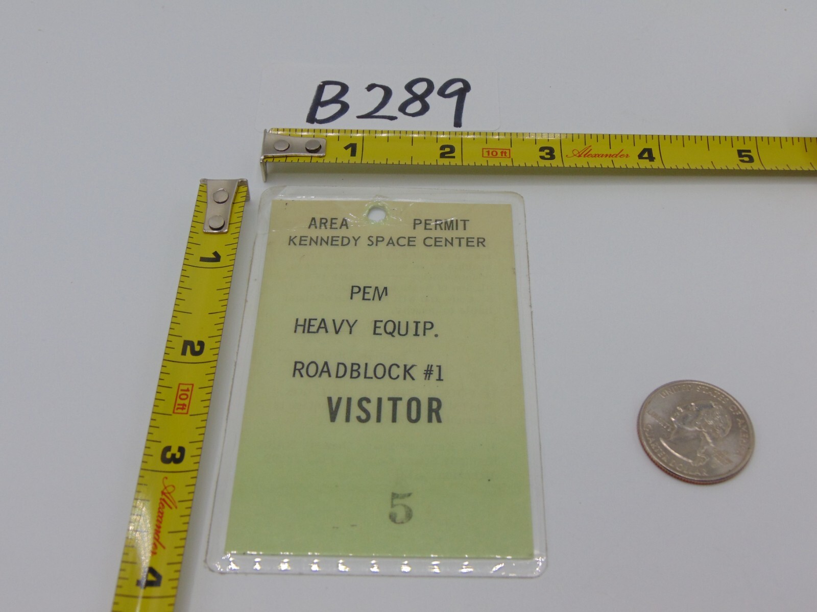 Original Nasa USAF Obsolete Access Badge Visitor Heavy Equipment Roadblock #1
