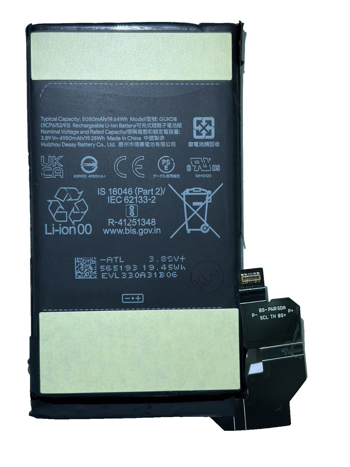 Replacement  Battery For Google Pixel 8 Pro  GUKD8 4950mAh/19.64Wh
