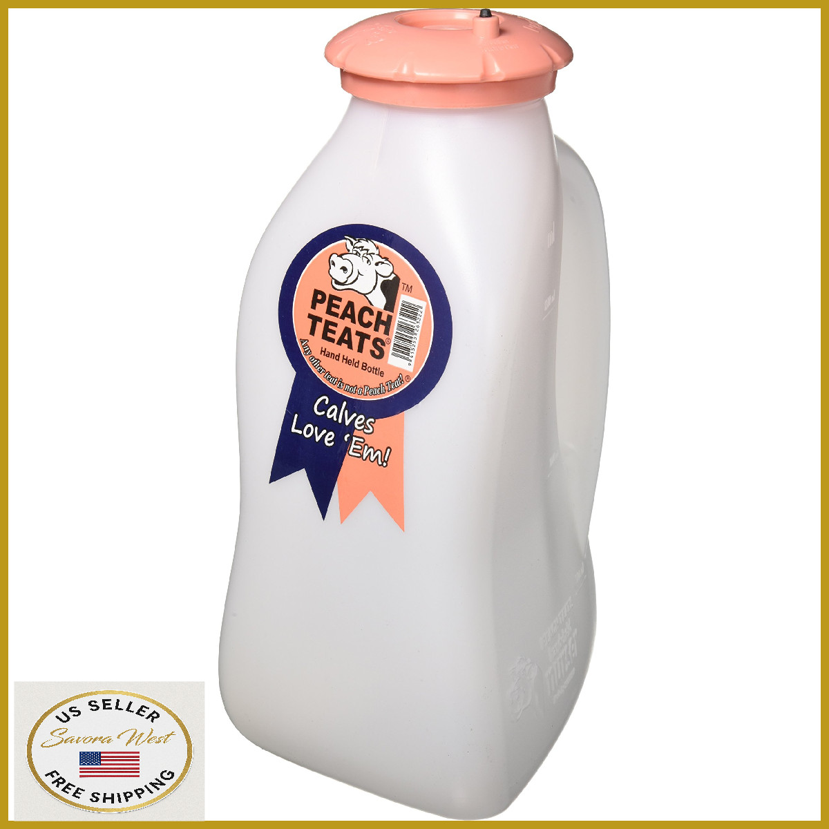 Peach Teats Hand Held Bottle, White