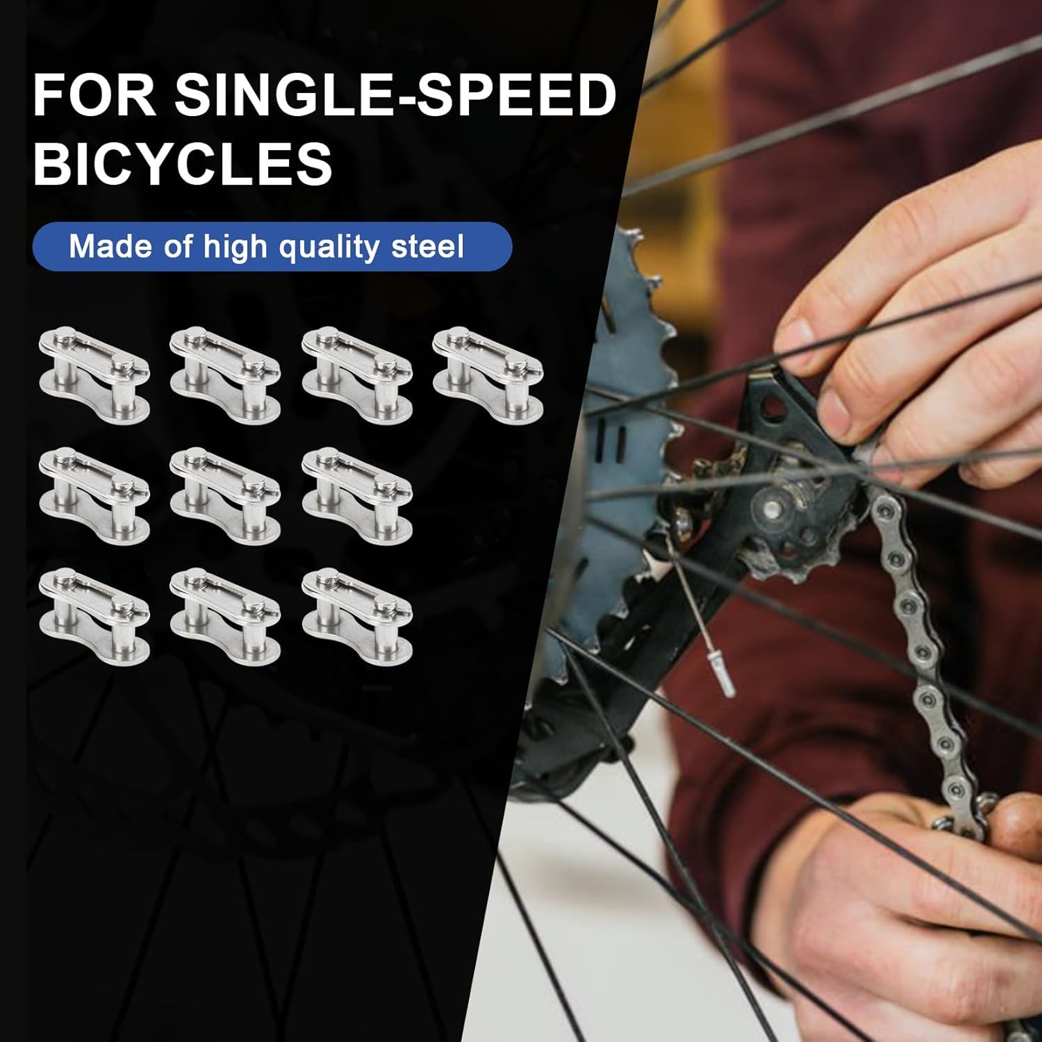Bike Chain Master Link - PSLER Single Speed Bicycle Chain Link Missing Link Conn