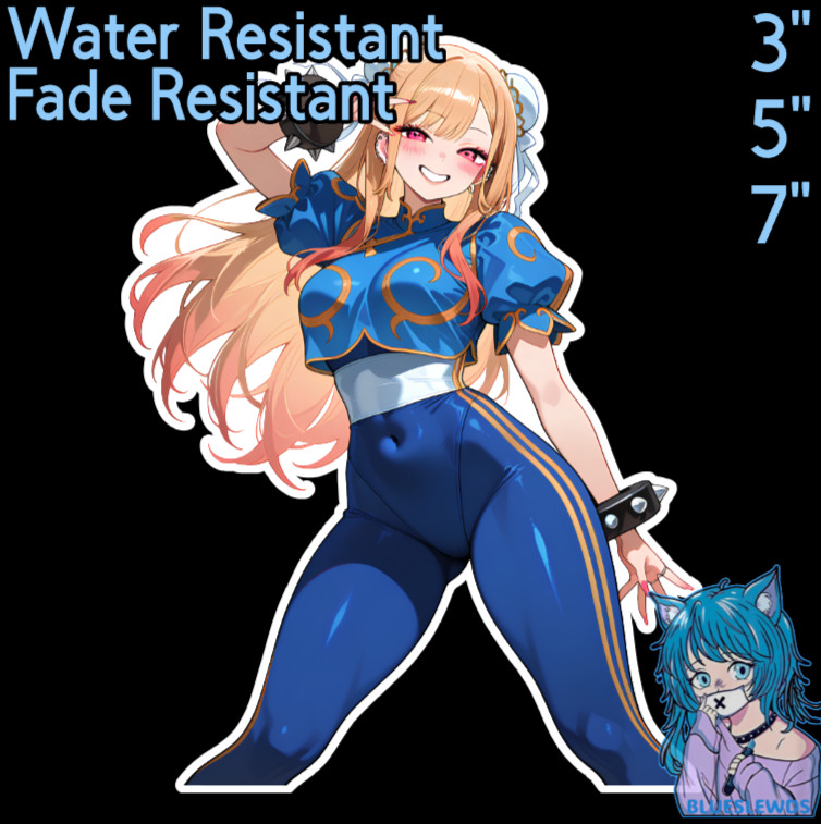 My Dress-Up Darling Marin Kitagawa 3" / 5" / 7" Waifu Lewd Anime Laptop Sticker