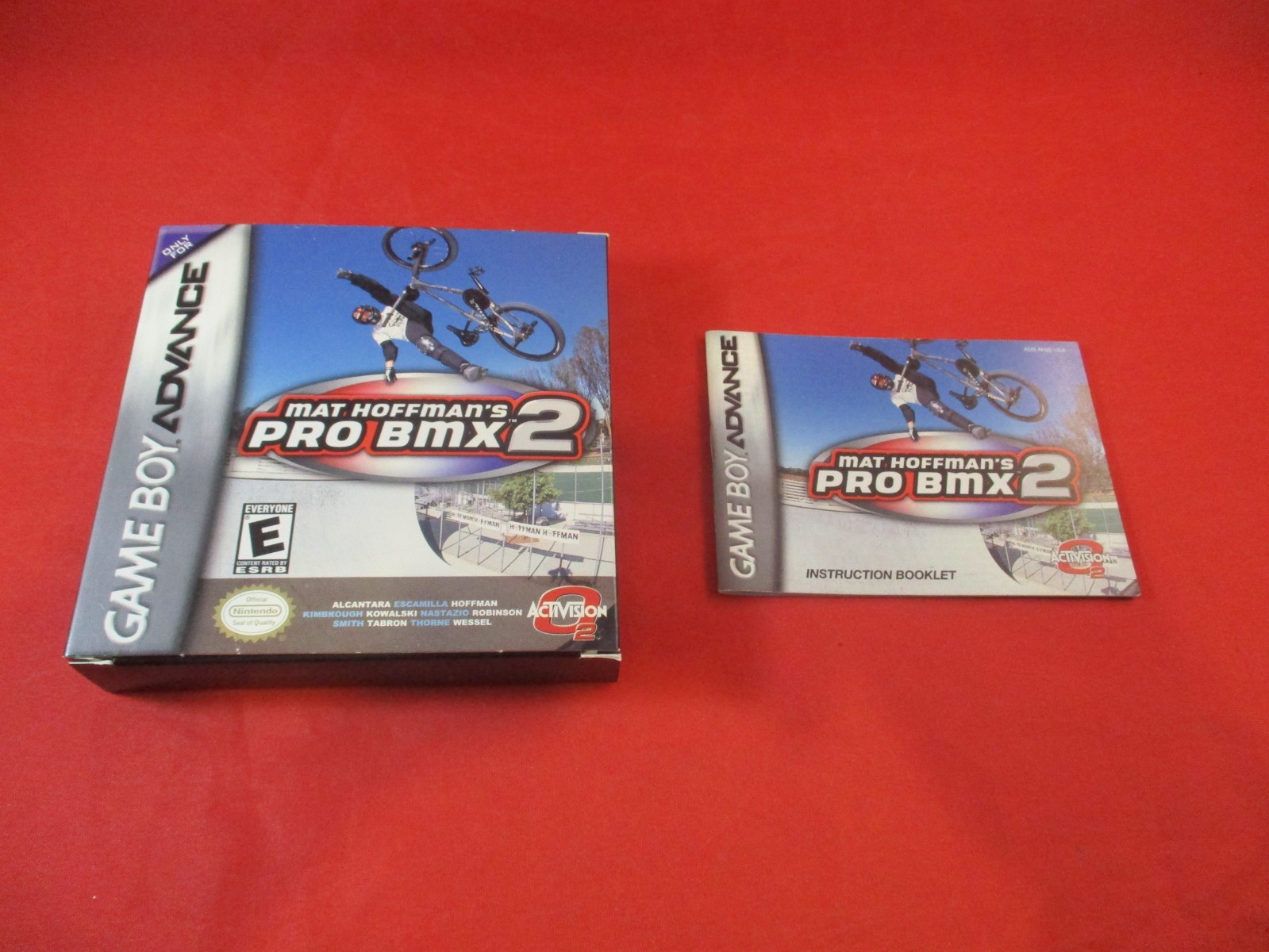 Mat Hoffman's Pro BMX 2 Nintendo Game Boy Advance EMPTY Box & Manual (*no game*)