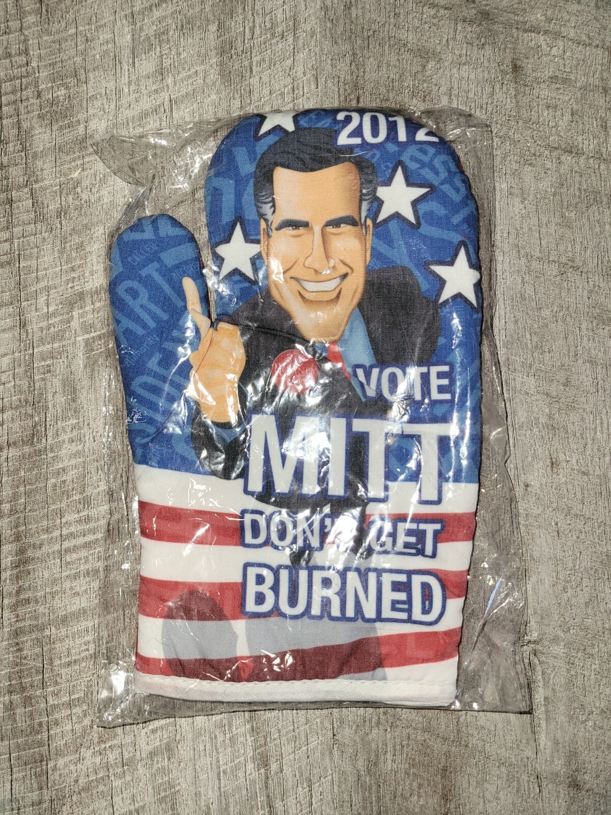 Political Mit Romney oven mitt