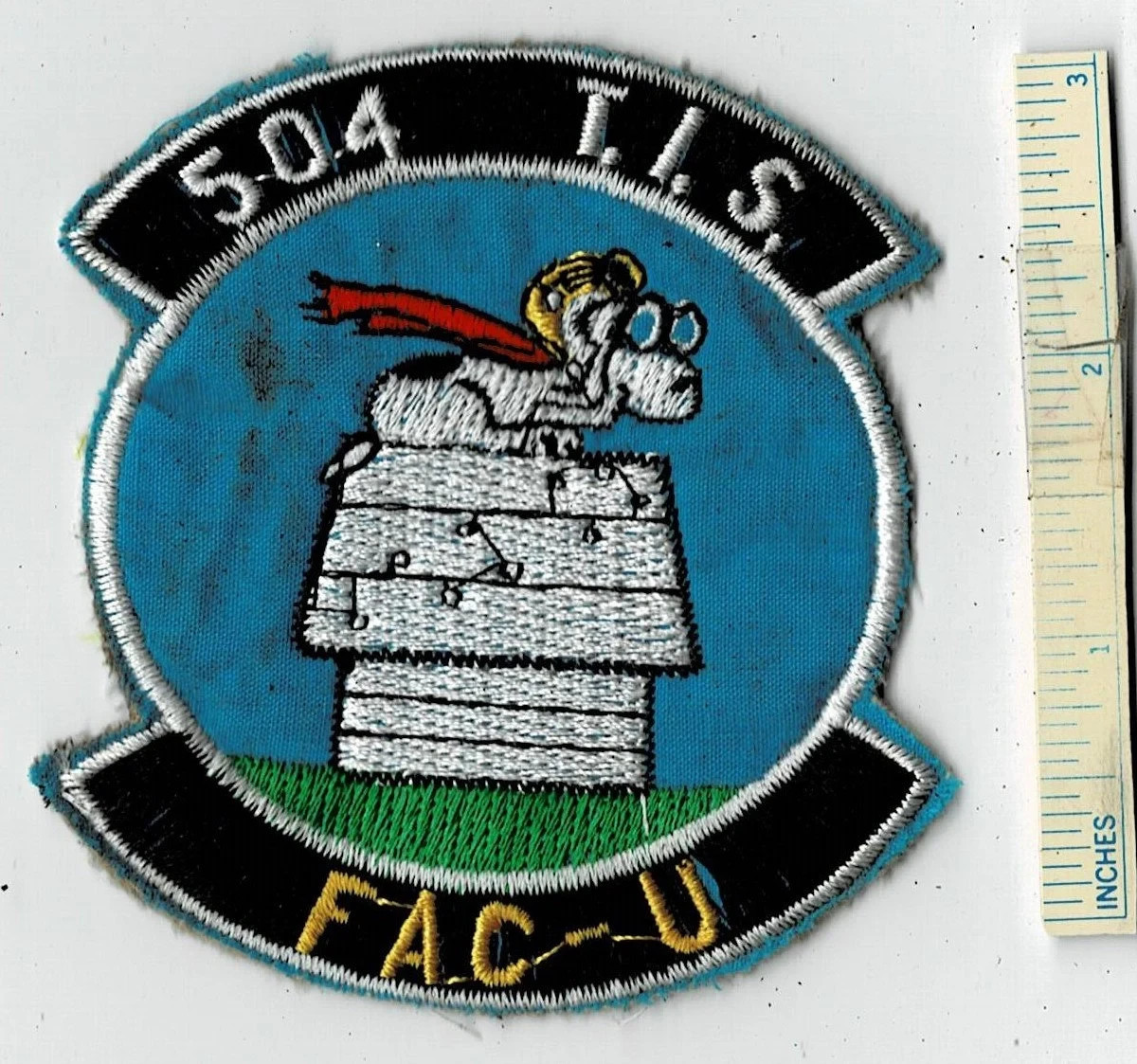 Vietnam War SNOOPY FAC U 504th TIS Theatre Indoctrination School US Army Patch