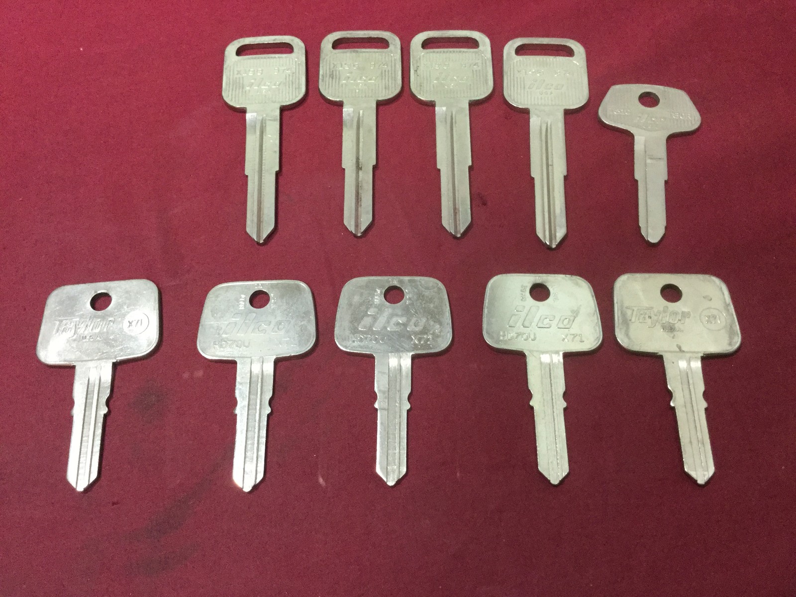 Toyota & Honda by Ilco Auto Key Blanks, X71, X198, T61C, Set of 10 -Locksmith