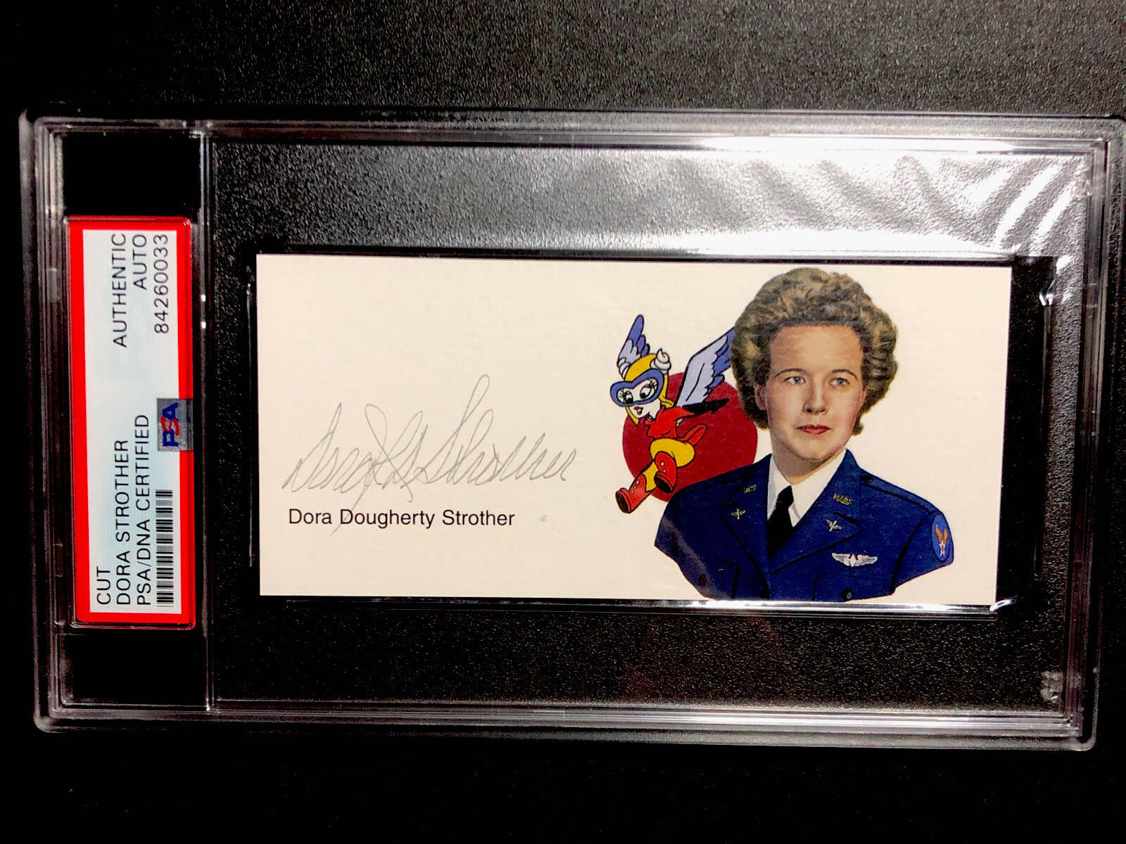 Dora Strother Signed Cut AUTO PSA/DNA Authentic Slabbed Military