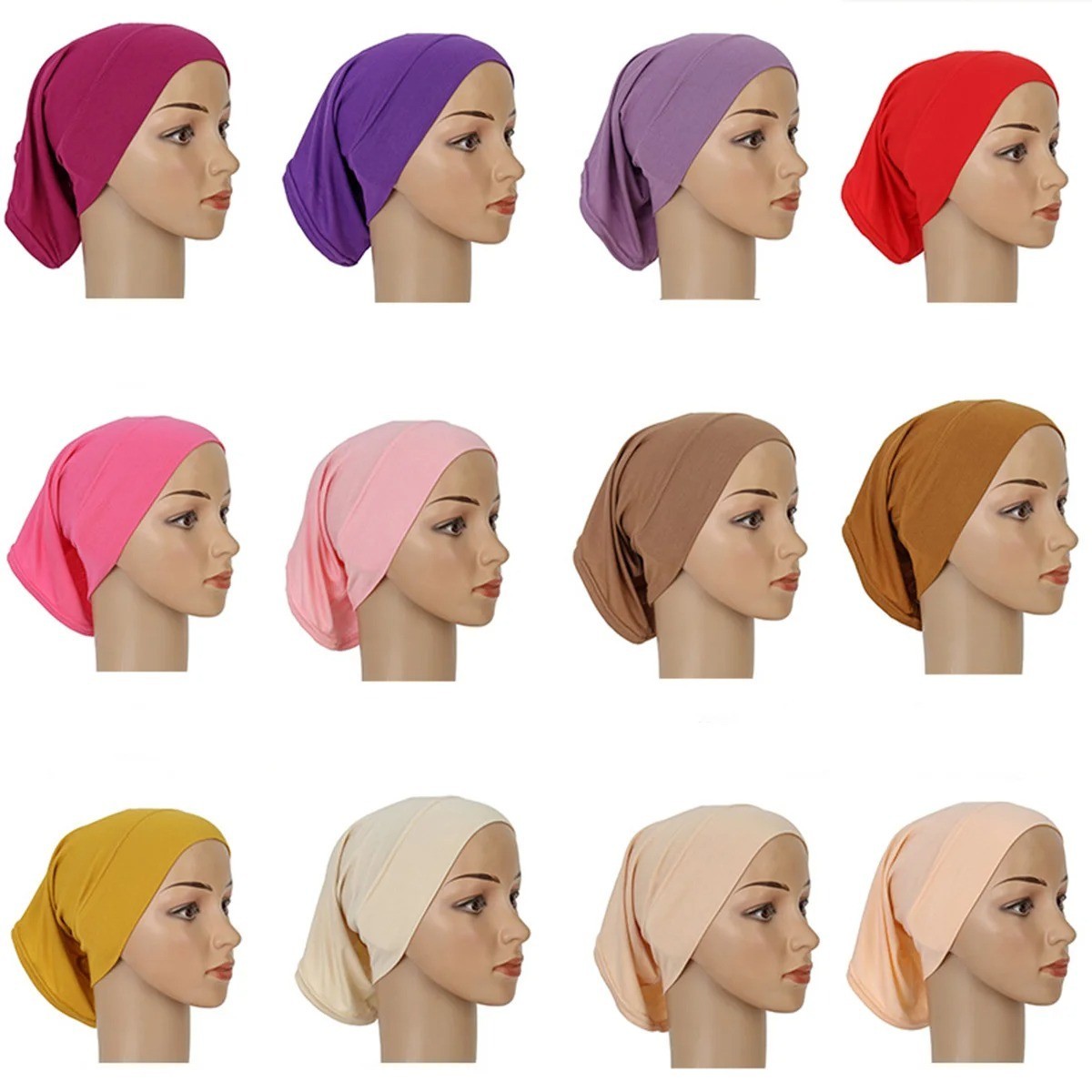 Muslim Head scarf Inner Hijab Caps Islamic Underscarf Ninja Scarf hat