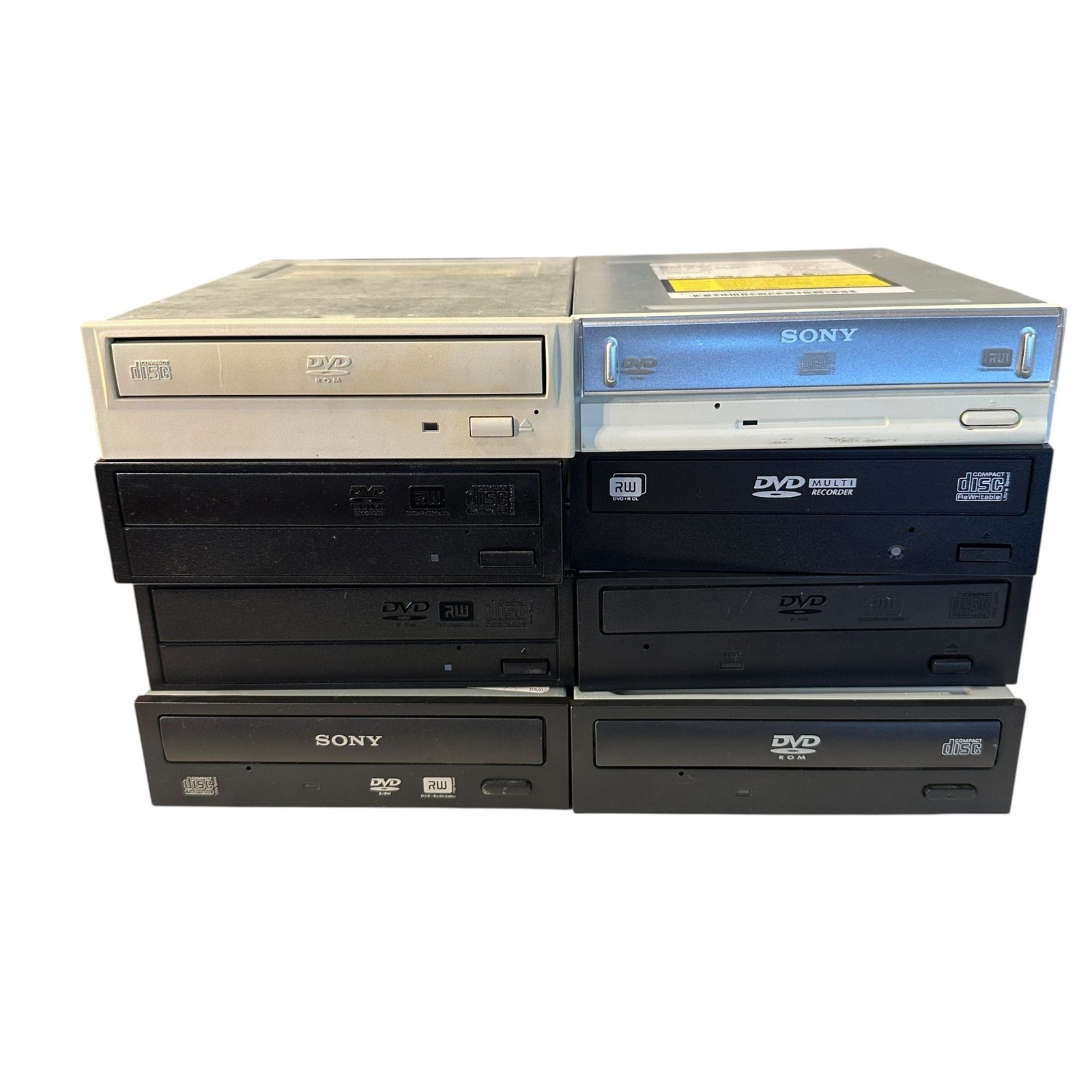 Lot of 8 Computer Internal DVD / DVD-RW Disc Drive Untested