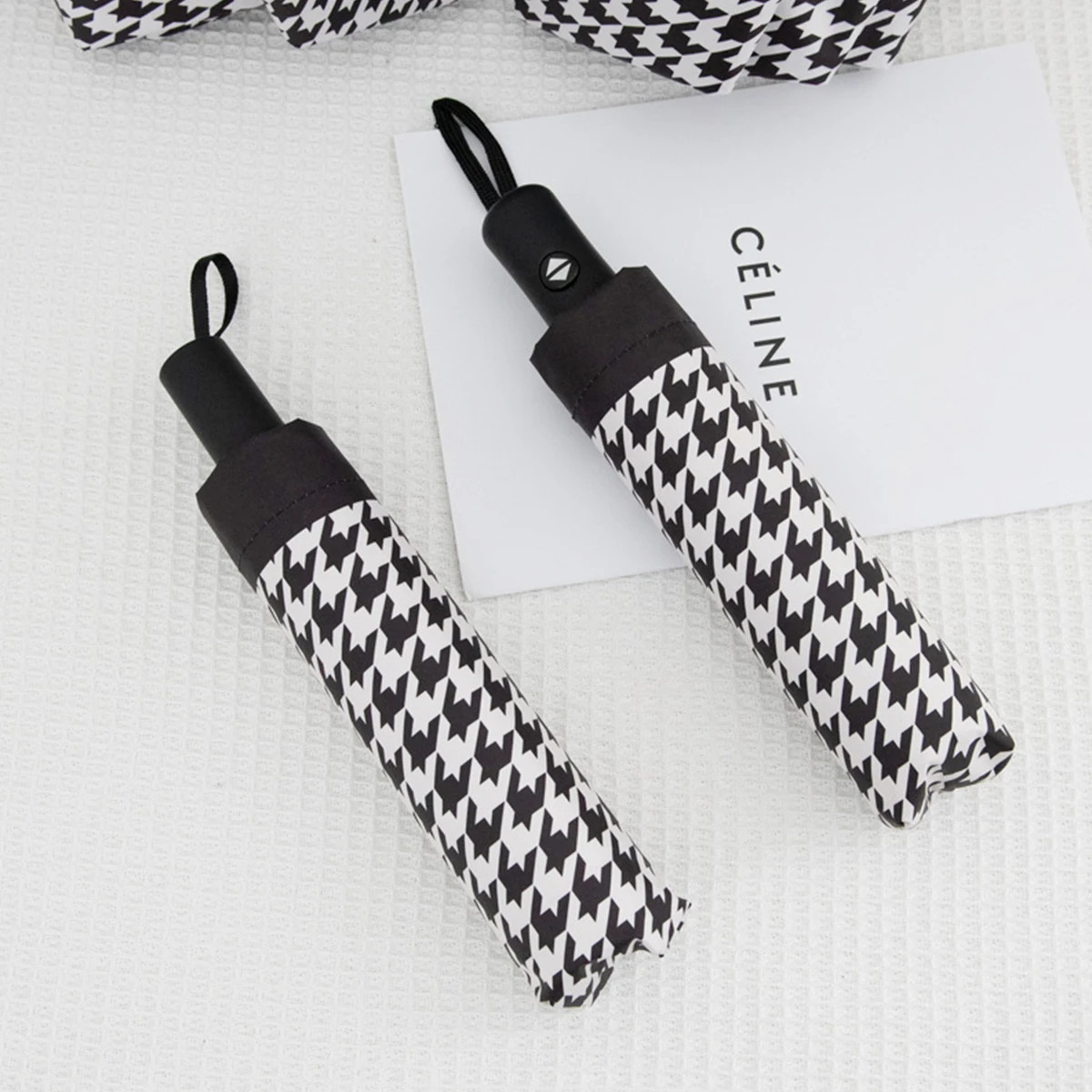 New Checkered Umbrella for Women, Sunscreen, UV Protection, Sunshade, Thickened