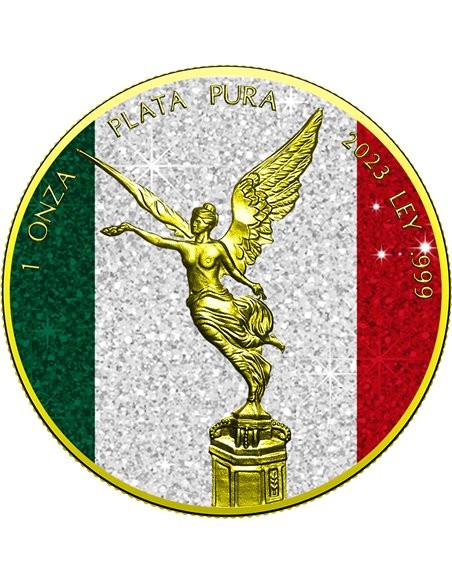 DIAMOND FLAG Libertad 1 Oz Silver Coin Mexico 2023