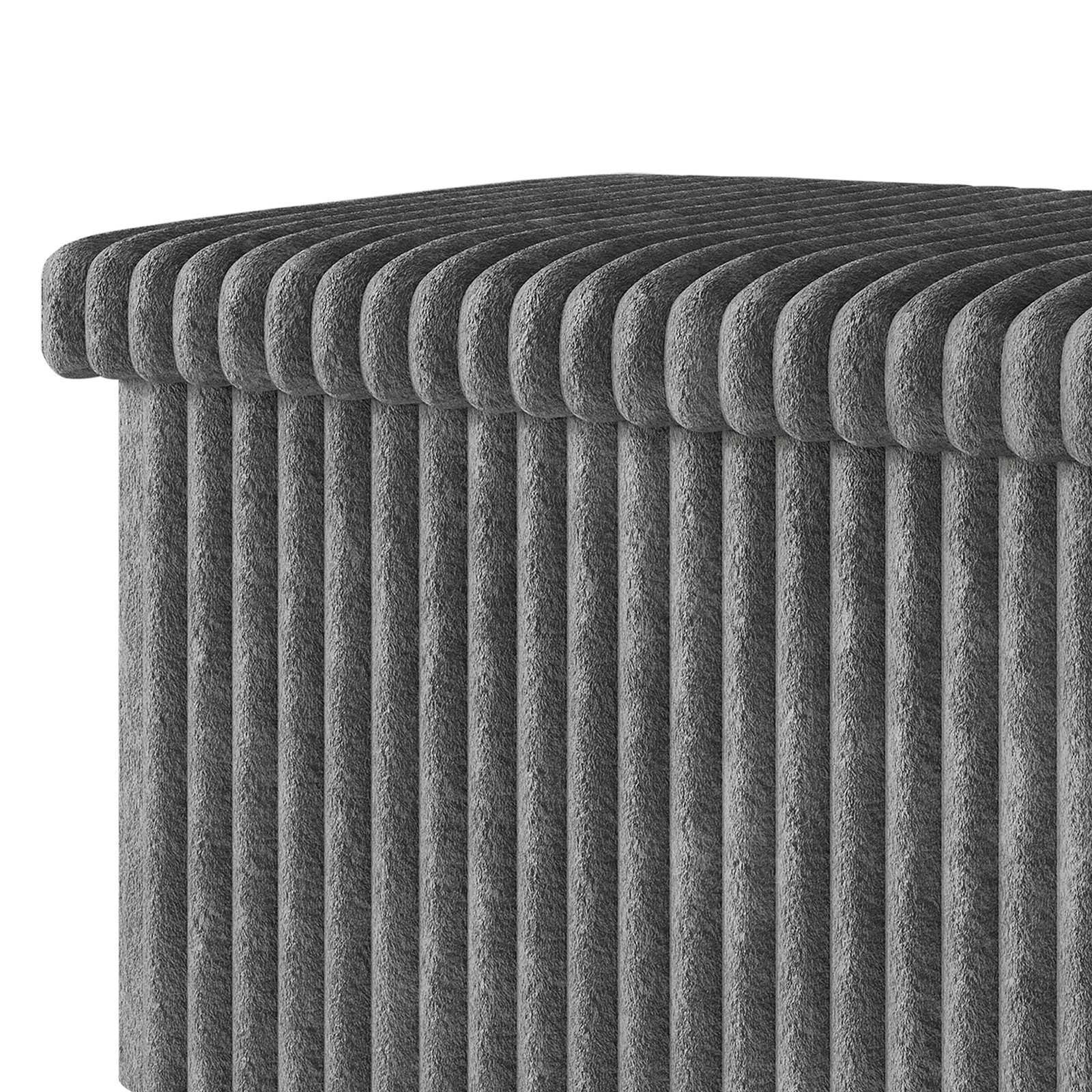 Florence Upholstered Folding Storage Bench W/ Foam Filled Seat Multi-Purpose